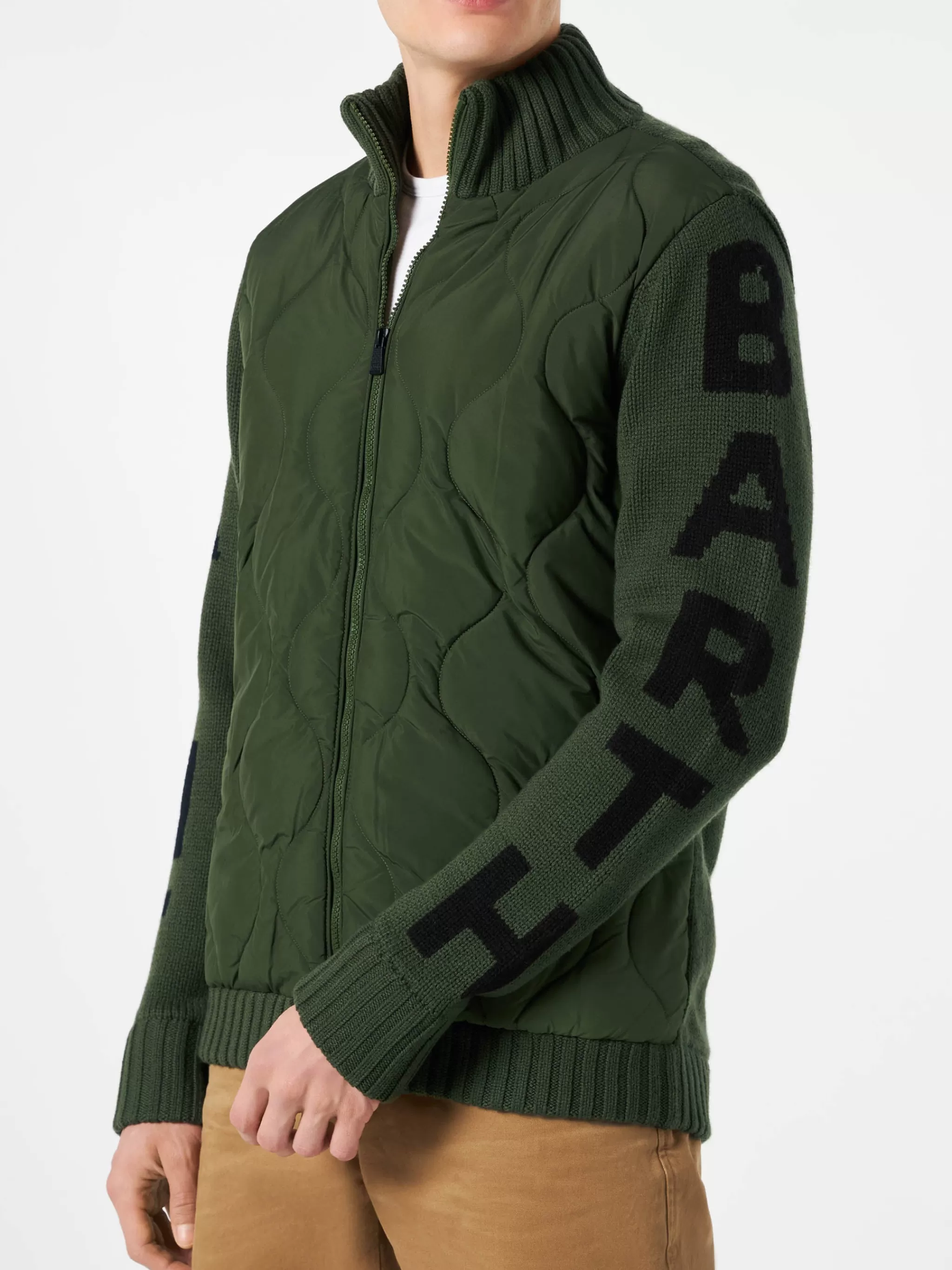 MC2 Saint Barth Man military green padded jacket Best Sale