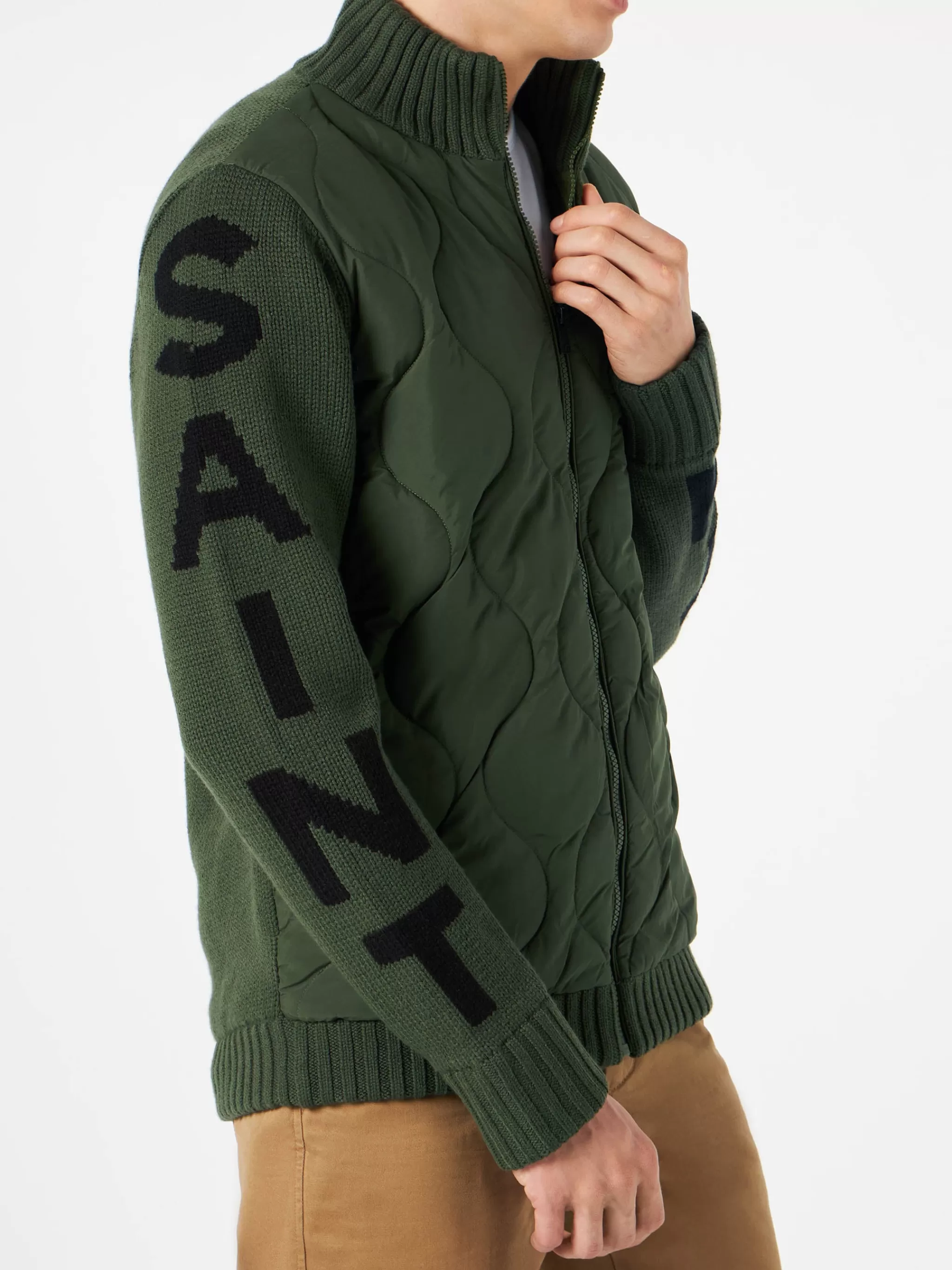 MC2 Saint Barth Man military green padded jacket Best Sale