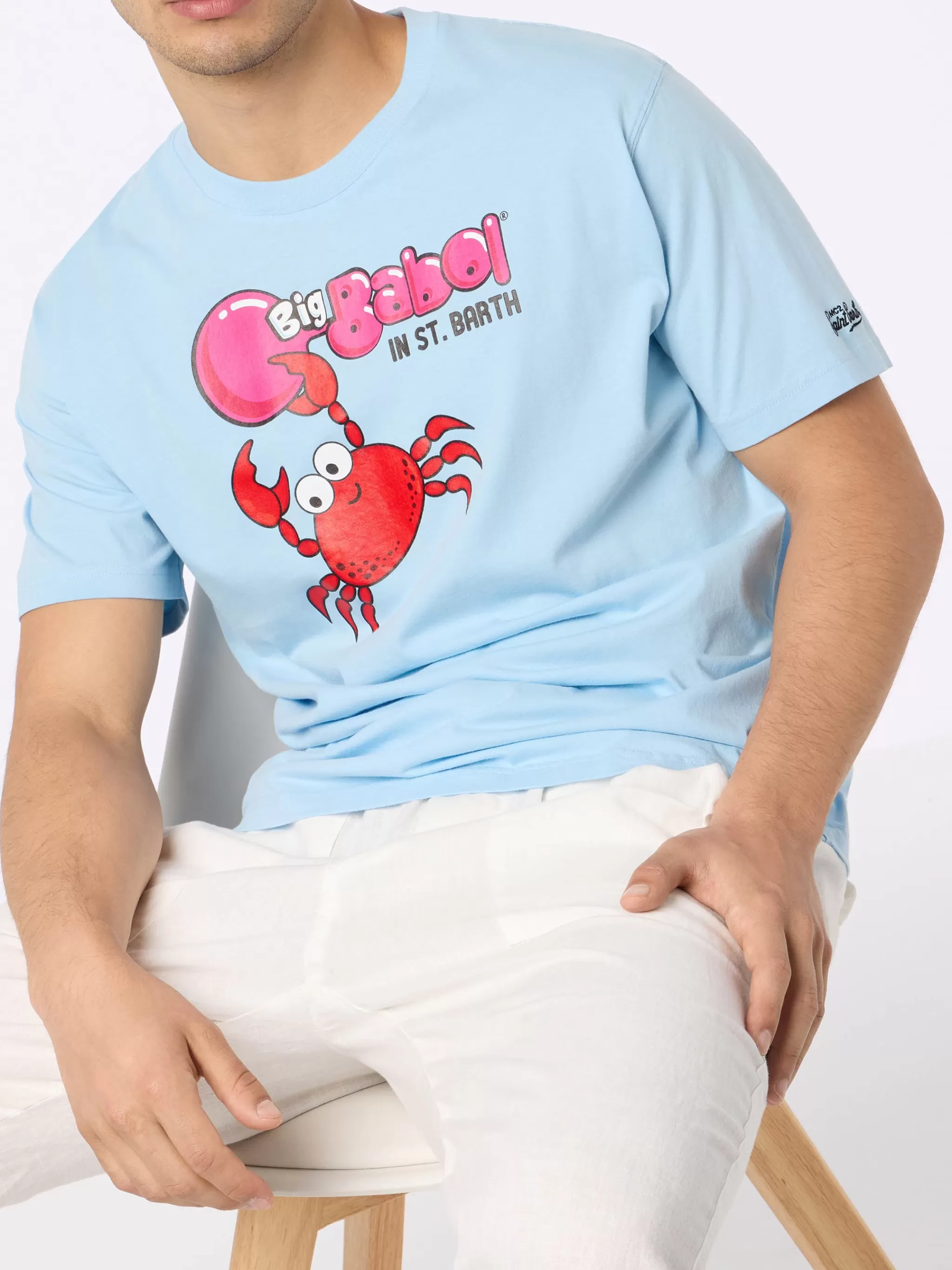 MC2 Saint Barth Man t-shirt with Big Babol crab placed print and embroidery | BIG BABOL SPECIAL EDITION Flash Sale