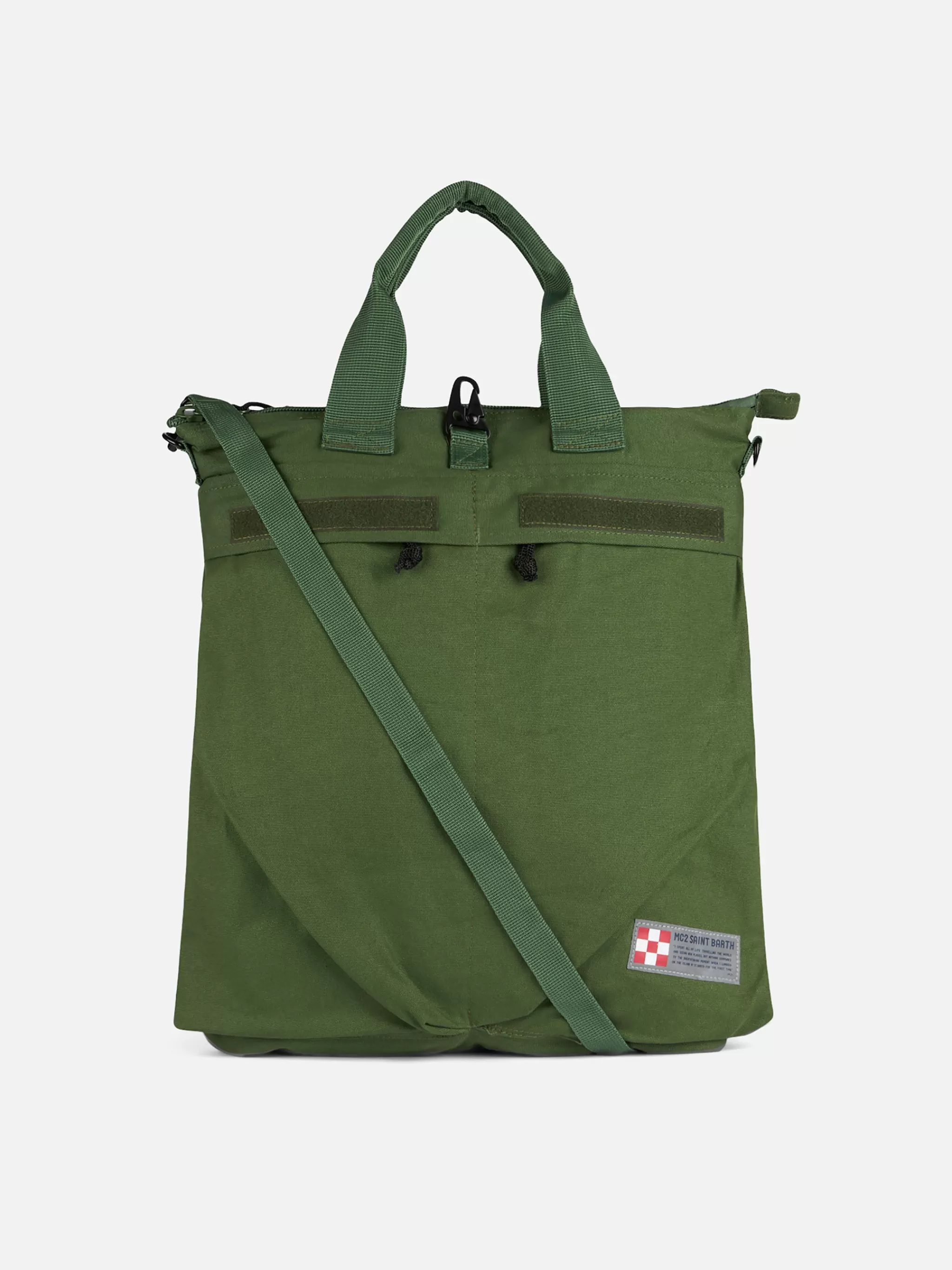 MC2 Saint Barth Military green canvas backpack Helmut Best