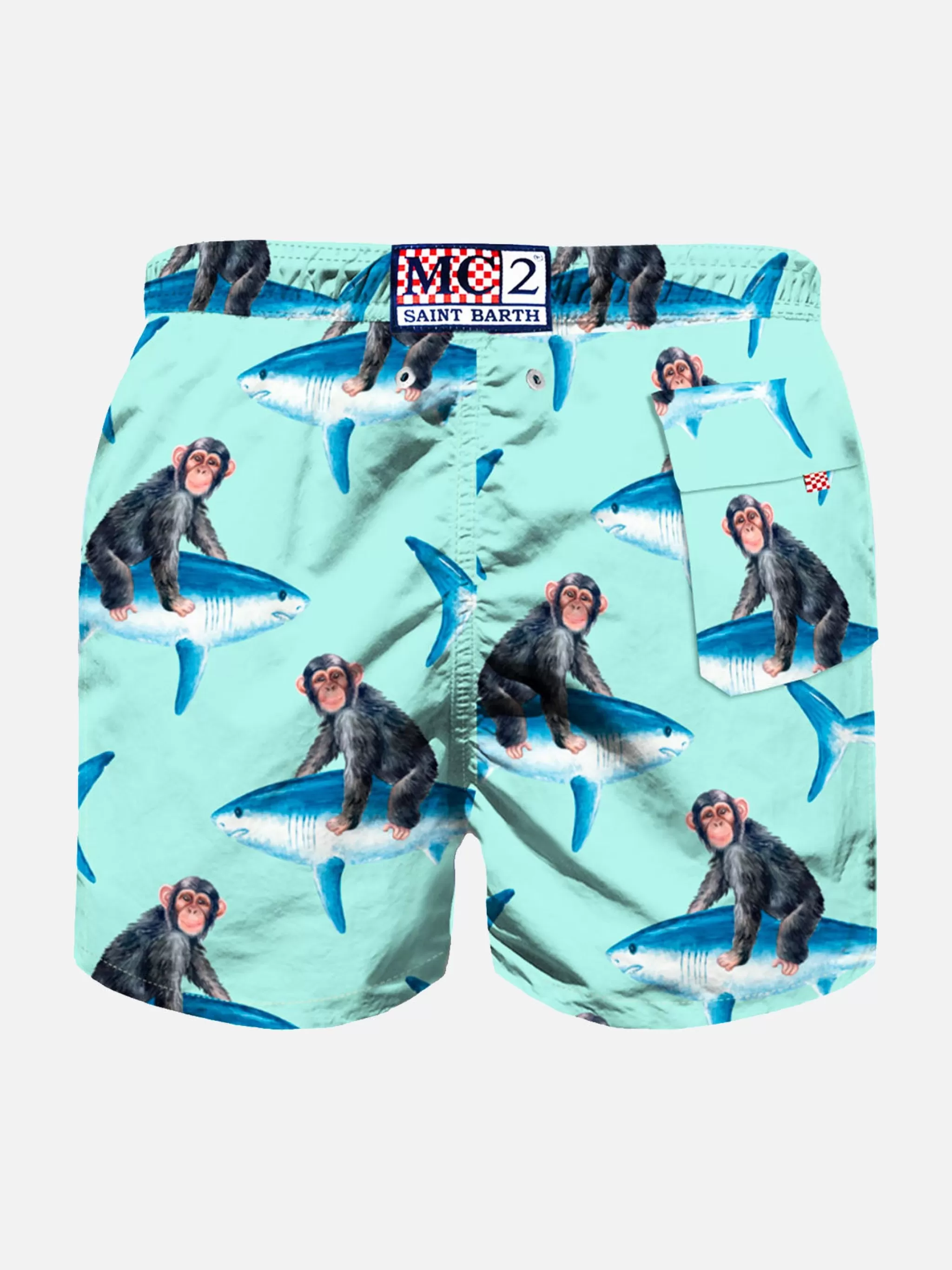 MC2 Saint Barth Monkey riding boy swim shorts Cheap