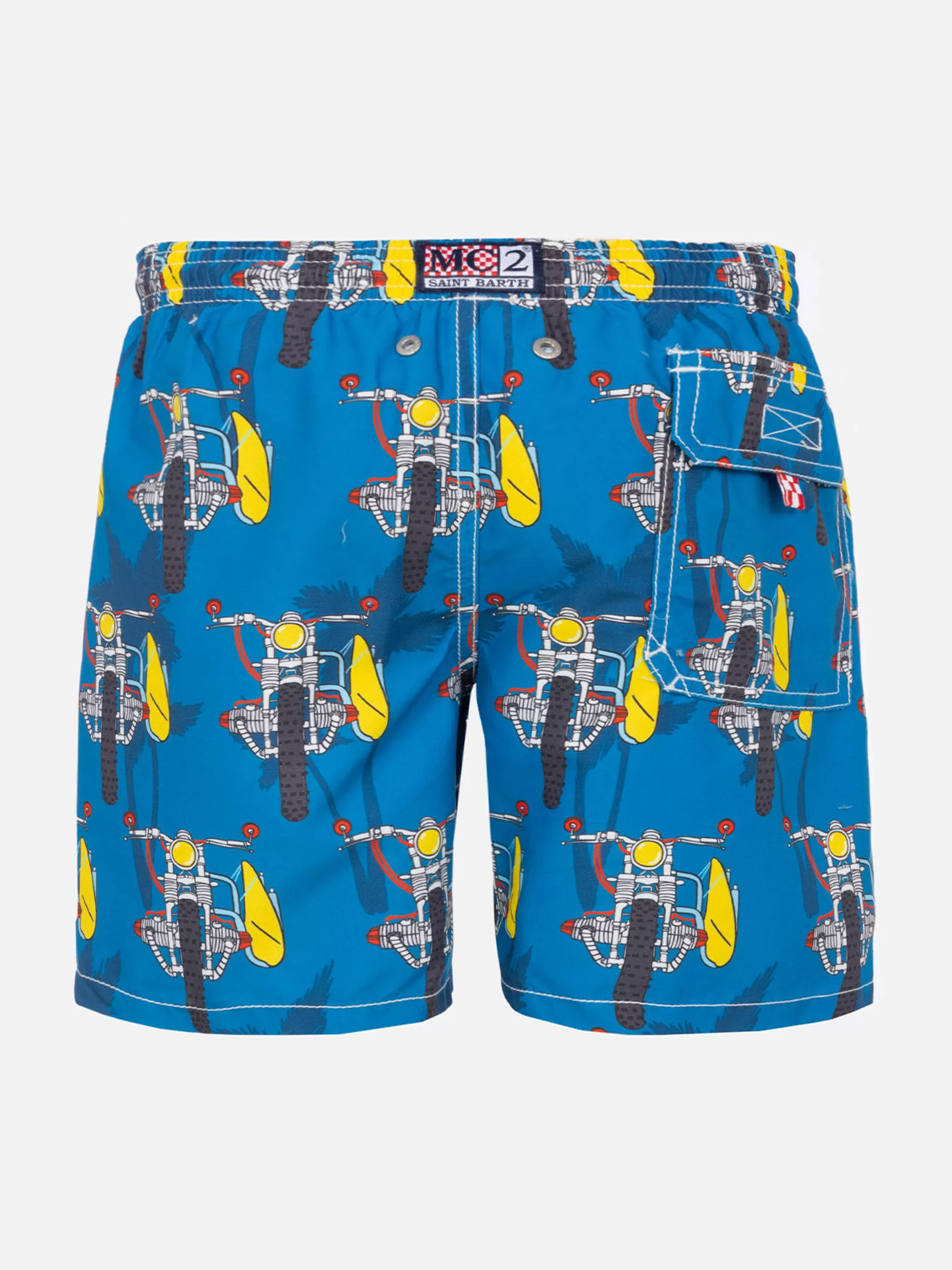 MC2 Saint Barth Motorbicycle print boy swim shorts Best