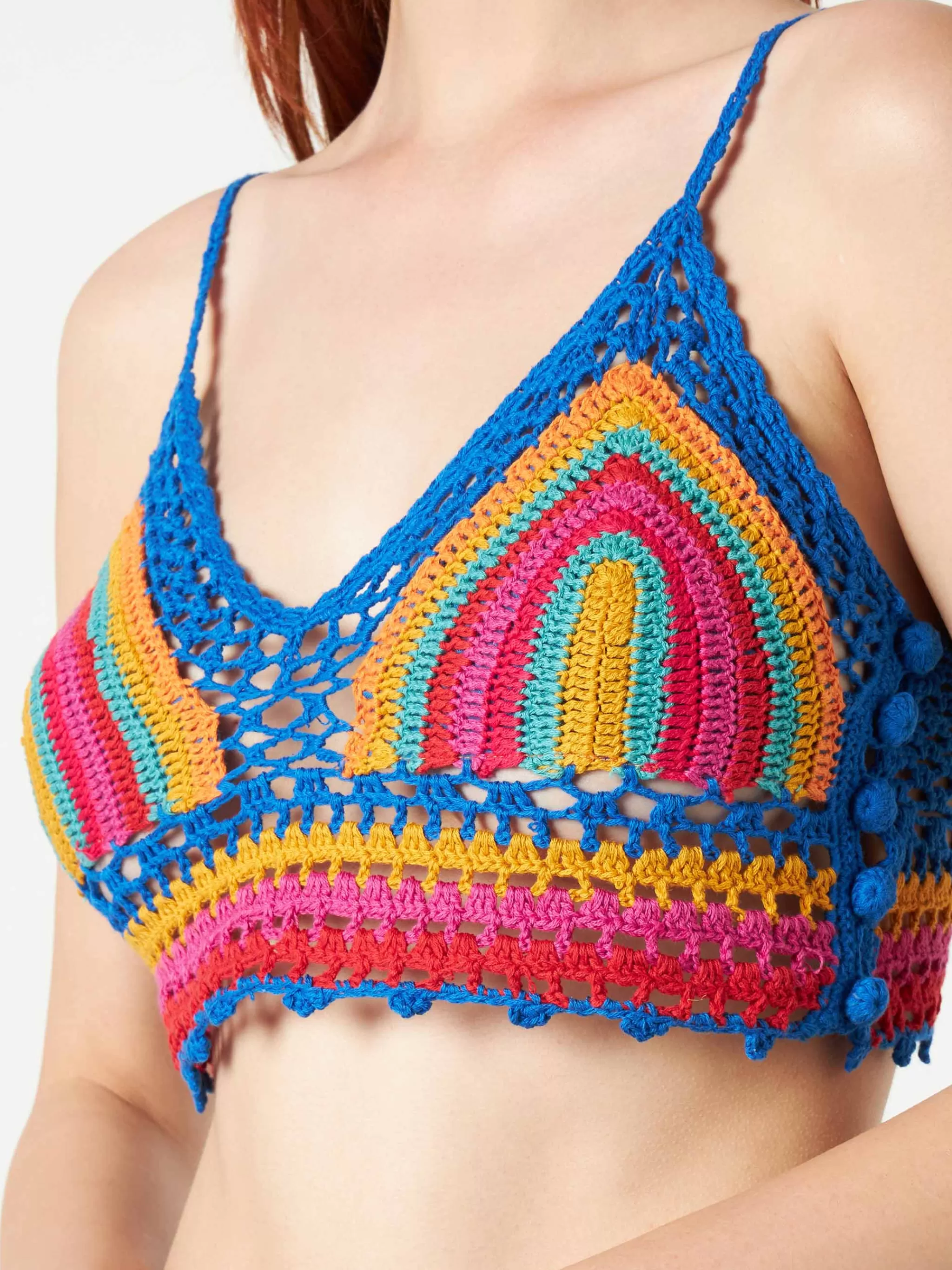 MC2 Saint Barth Multicolor crochet top Sale