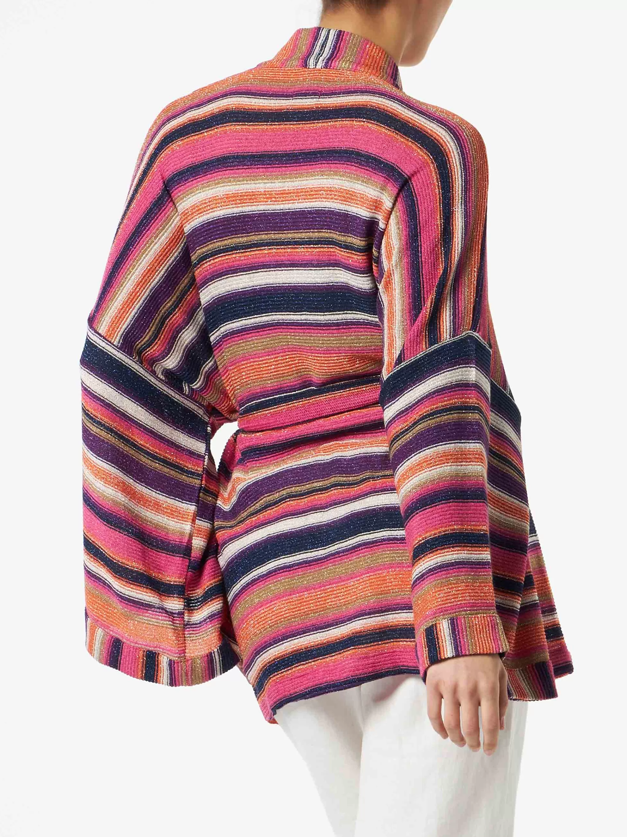 MC2 Saint Barth Multicolor violet knitted kimono Shop