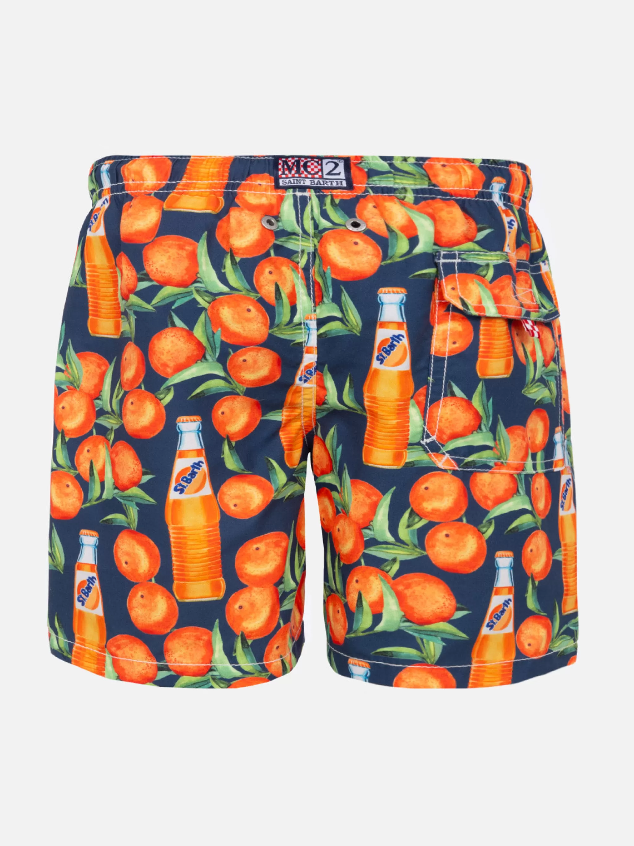 MC2 Saint Barth Oranges print Boy's Swimshorts Best