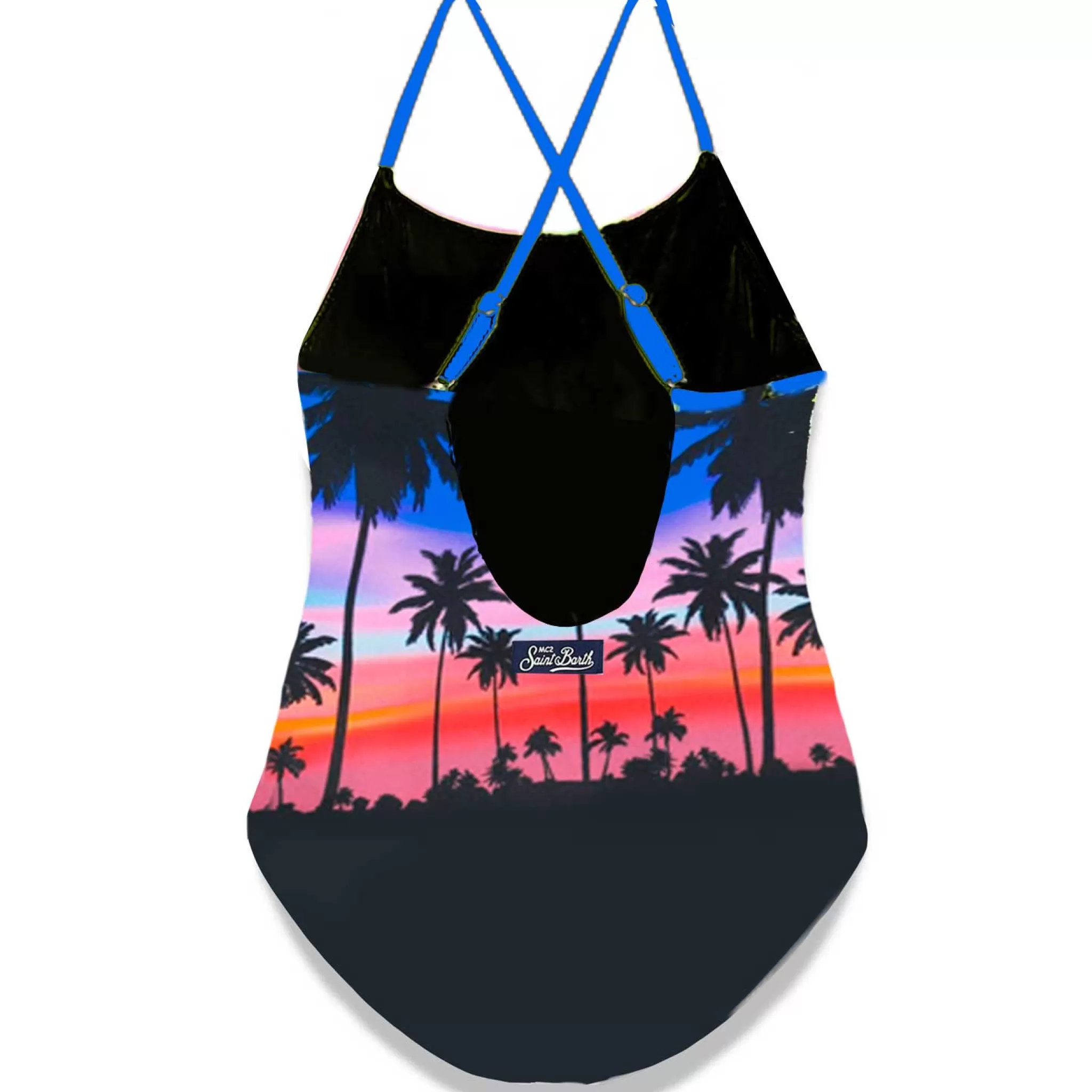 MC2 Saint Barth Palm print girl's one piece Cheap