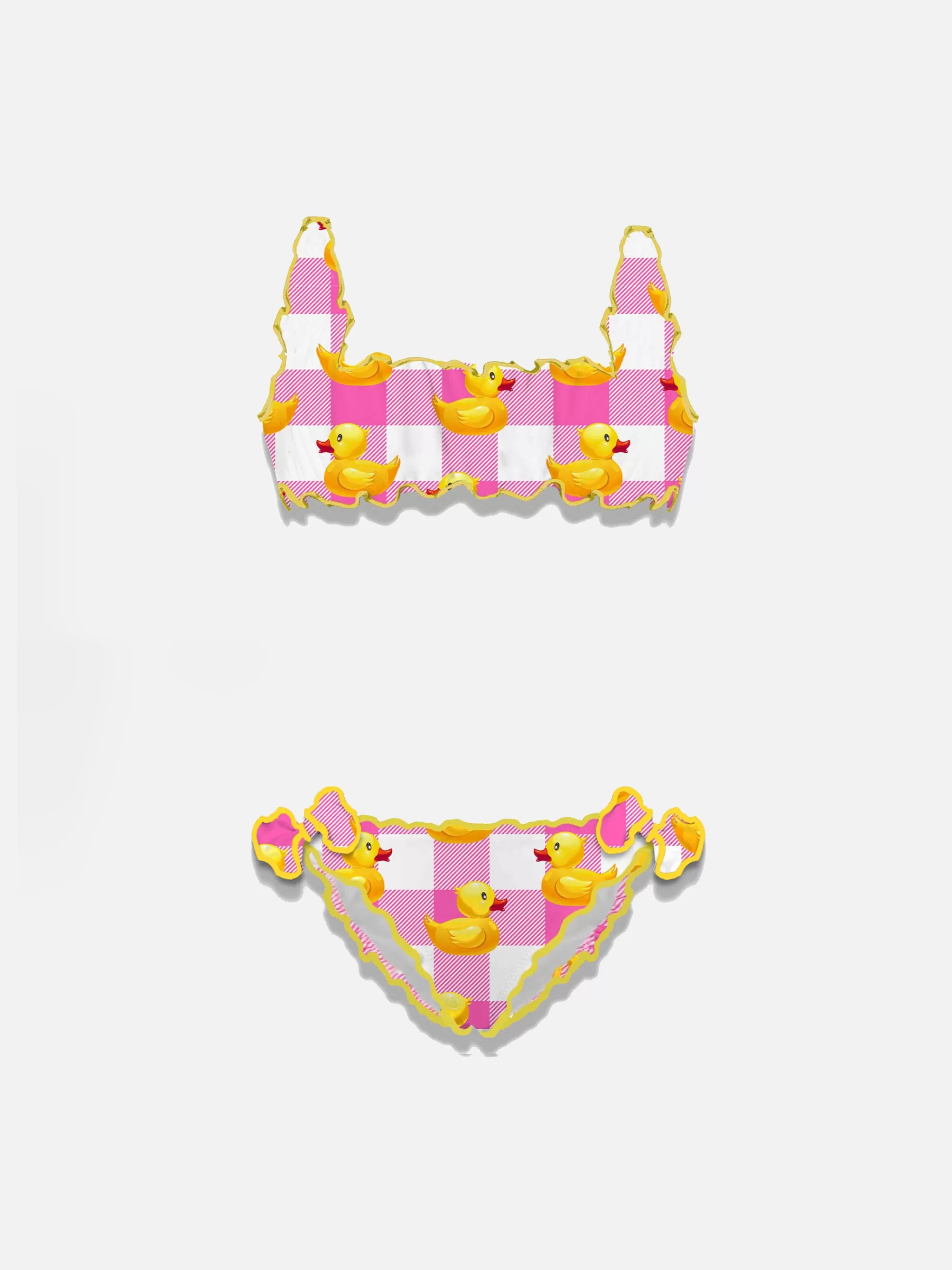 MC2 Saint Barth Pink vichy and ducky bikini for girls Flash Sale