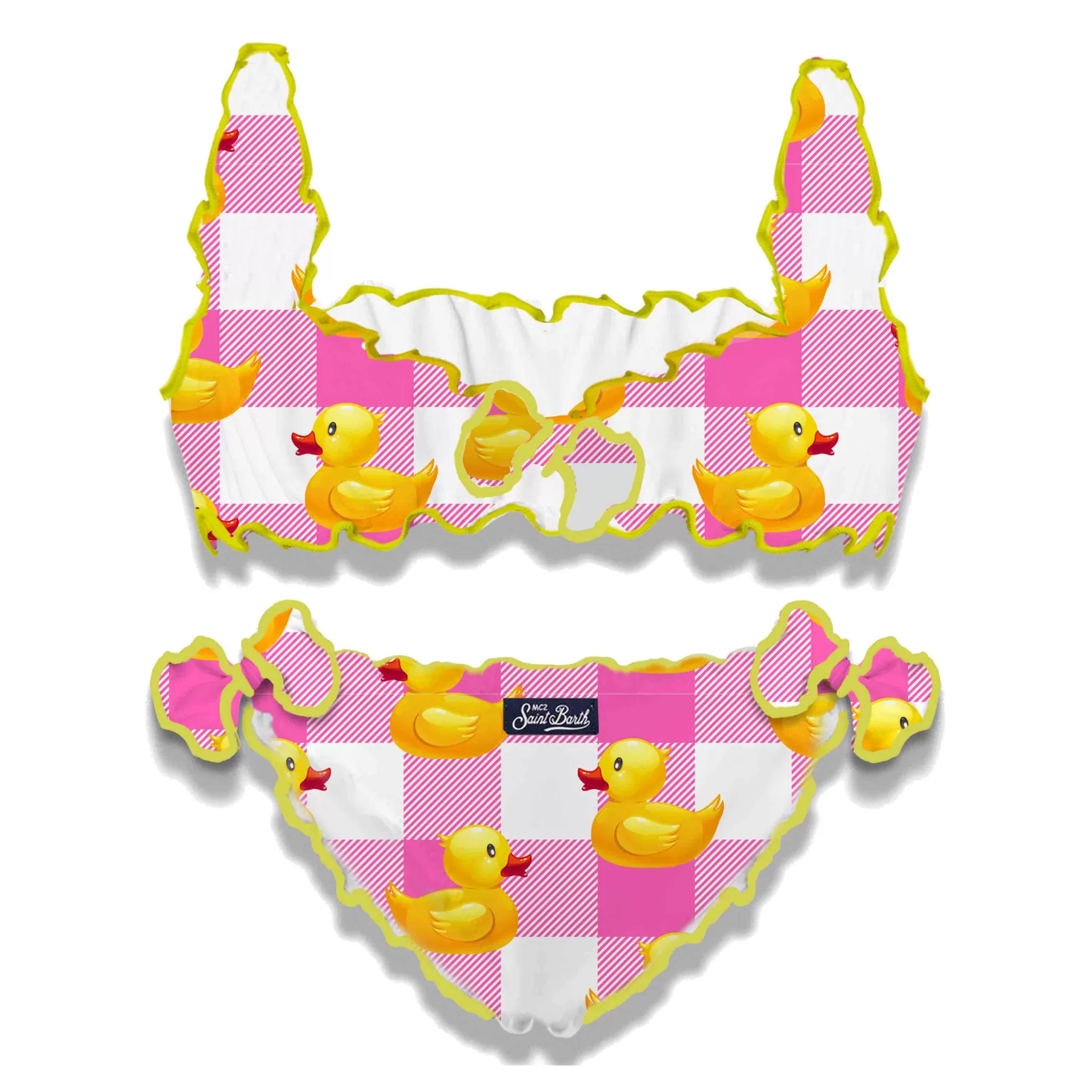 MC2 Saint Barth Pink vichy and ducky bikini for girls Flash Sale