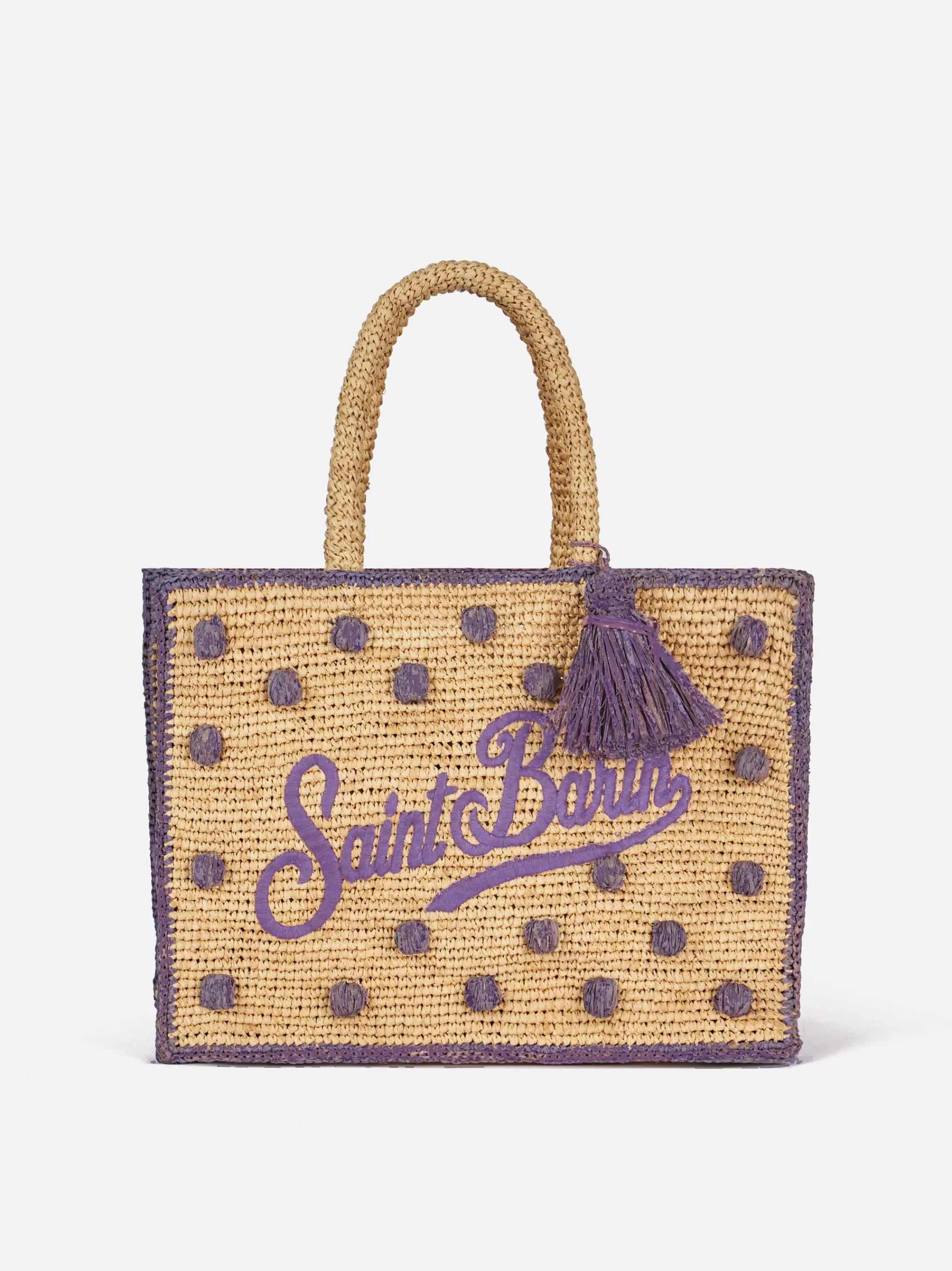 MC2 Saint Barth Polka dots terry Colette Raffia handbag Shop