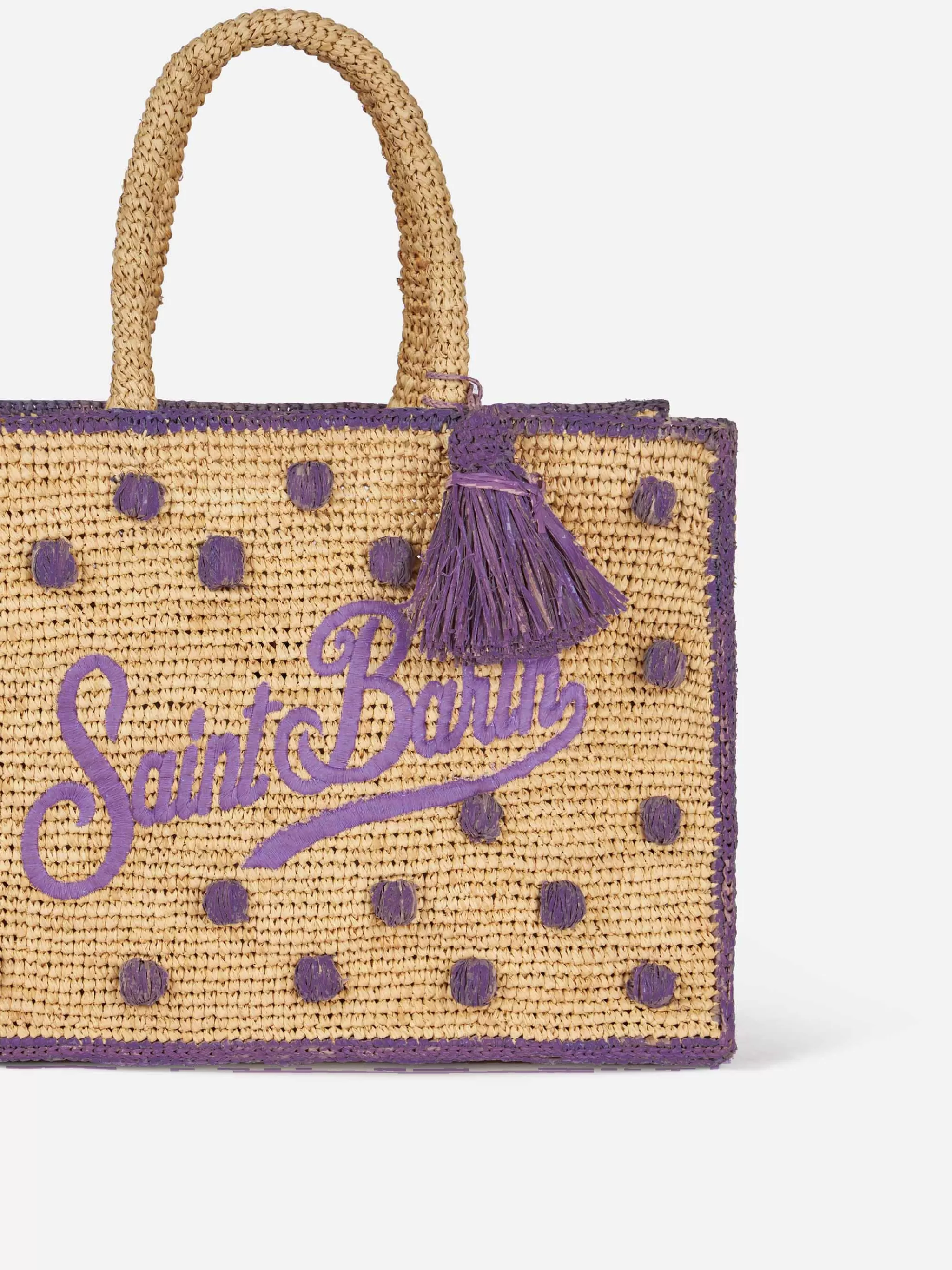 MC2 Saint Barth Polka dots terry Colette Raffia handbag Shop