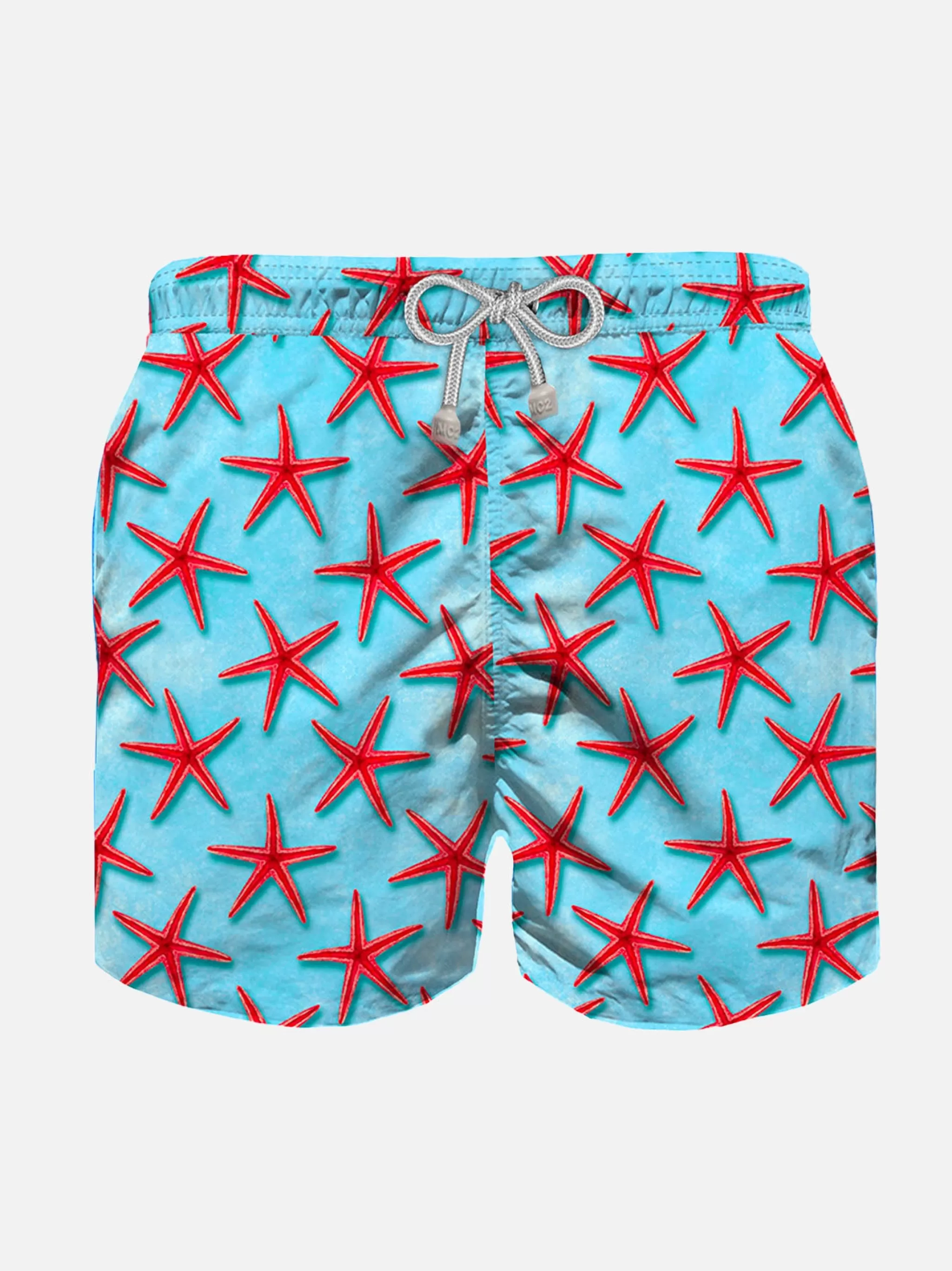 MC2 Saint Barth Red seastars boy's swim shorts Store