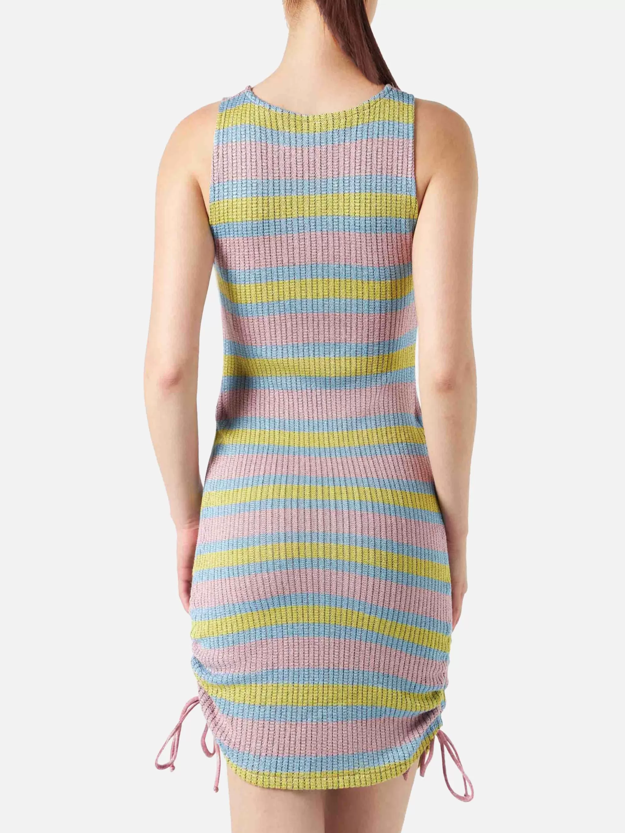 MC2 Saint Barth Ribbed sheath dress Jori with drawstring Flash Sale