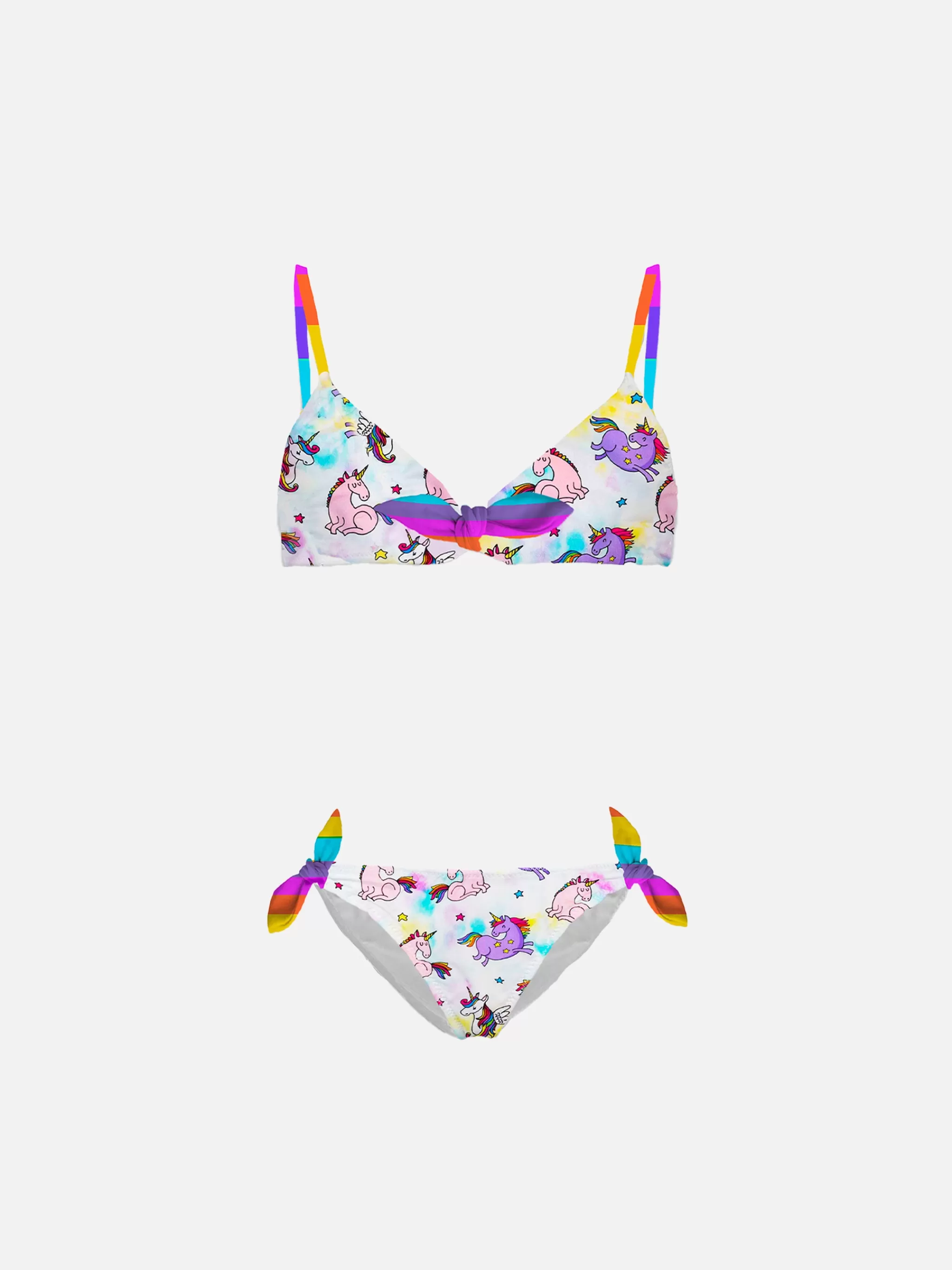 MC2 Saint Barth Ribbons triangle bikini for girl Outlet