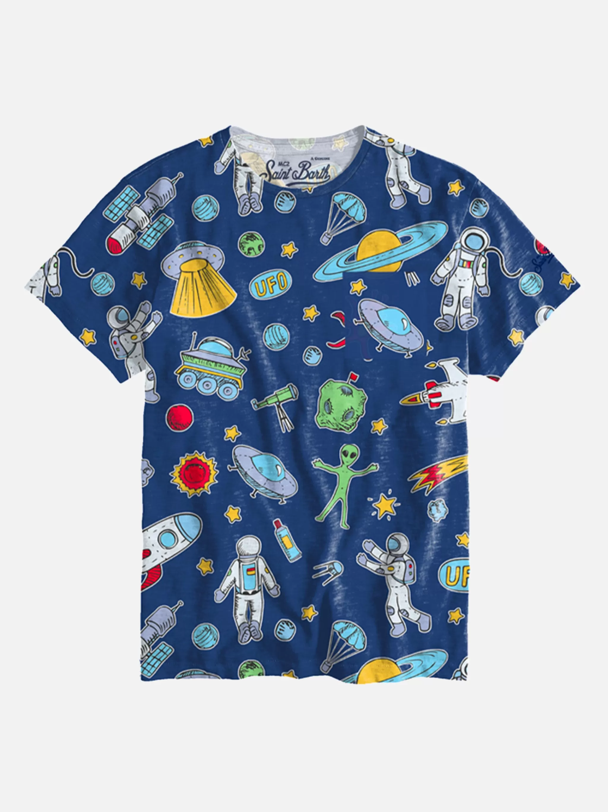 MC2 Saint Barth Space all over print boy t-shirt Discount