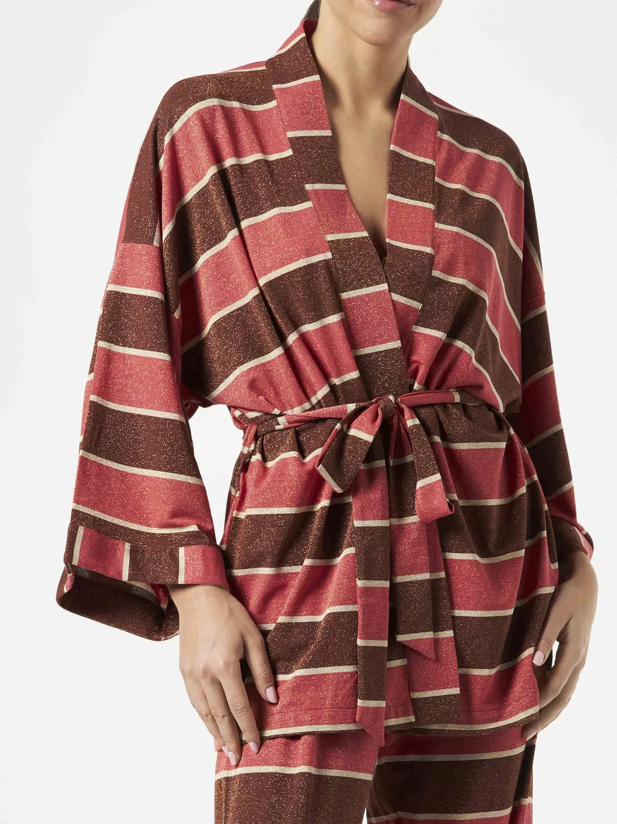 MC2 Saint Barth Striped knitted kimono cardigan Best Sale