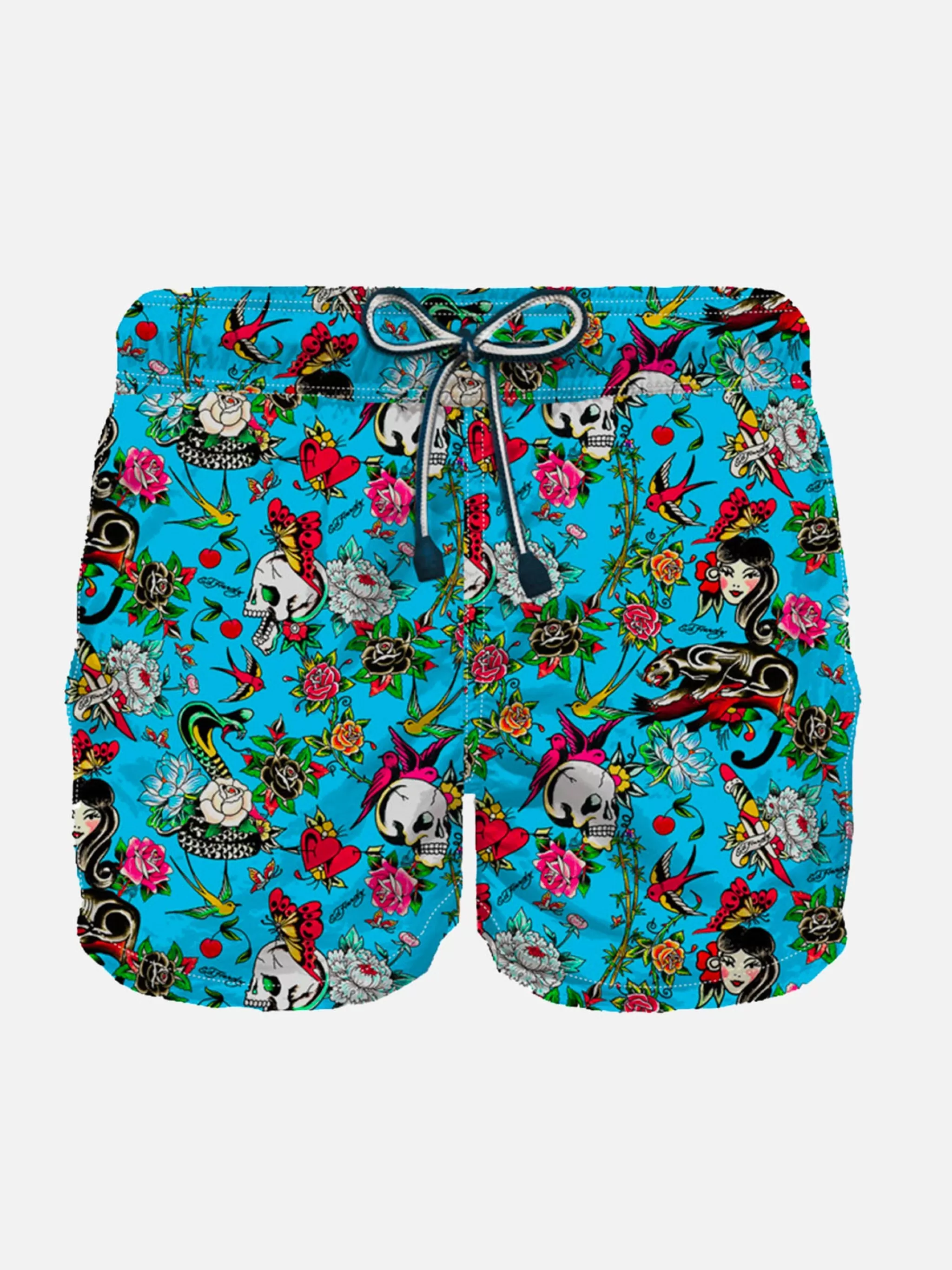 MC2 Saint Barth Tattoo print light fabric boy swim shorts Cheap