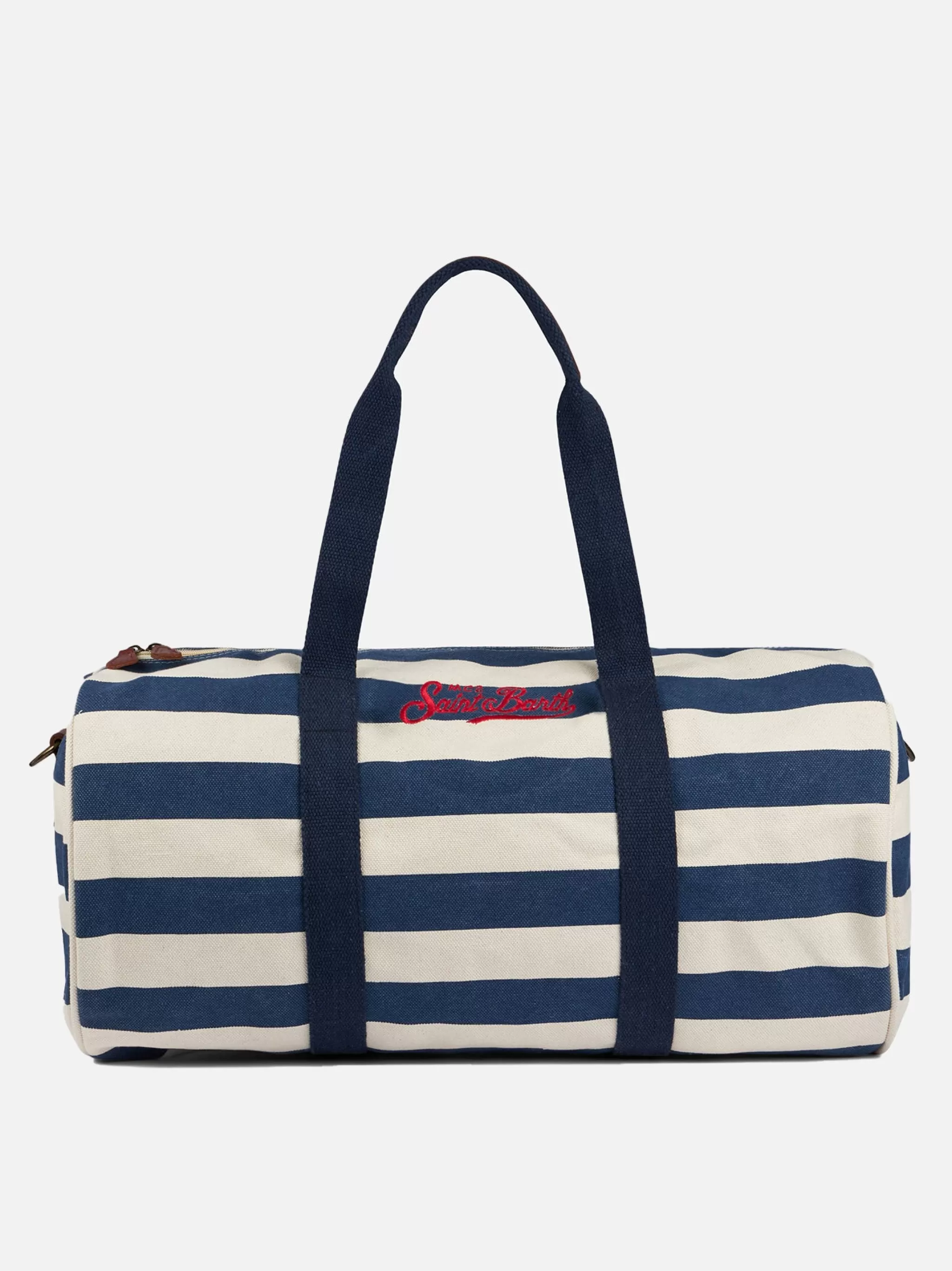 MC2 Saint Barth Travel duffel bag with blue stripes Fashion