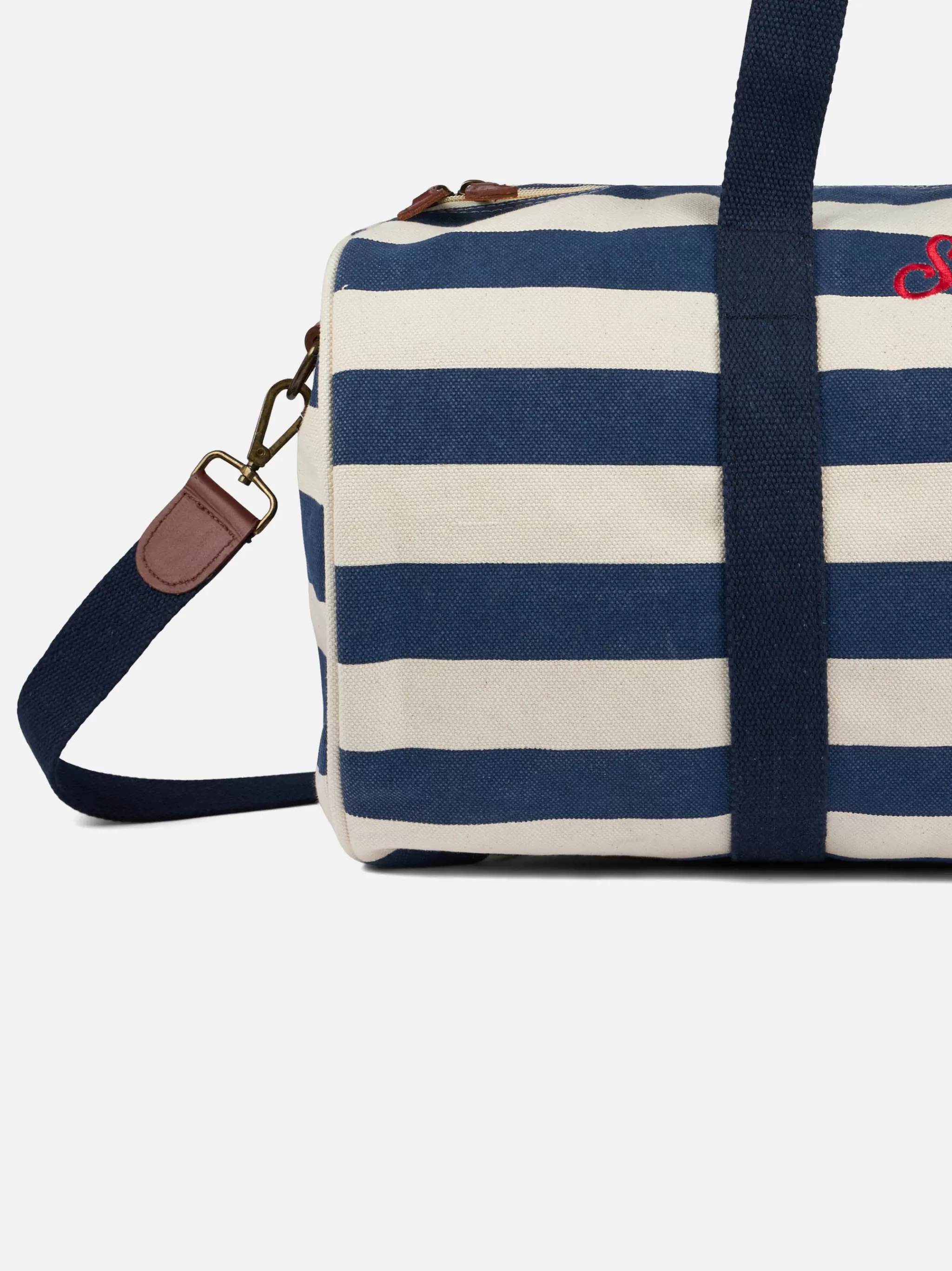 MC2 Saint Barth Travel duffel bag with blue stripes Fashion