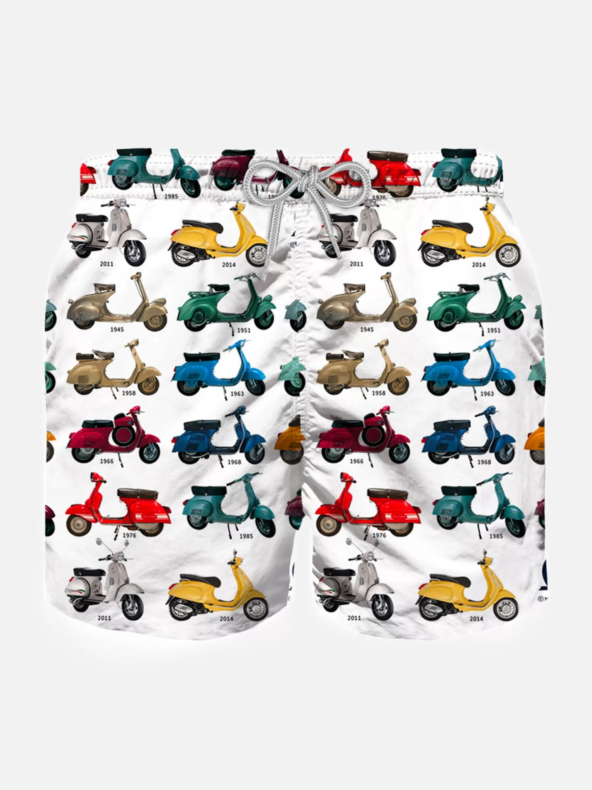 MC2 Saint Barth Vespa® print boy swim shorts | Vespa® Special Edition Fashion