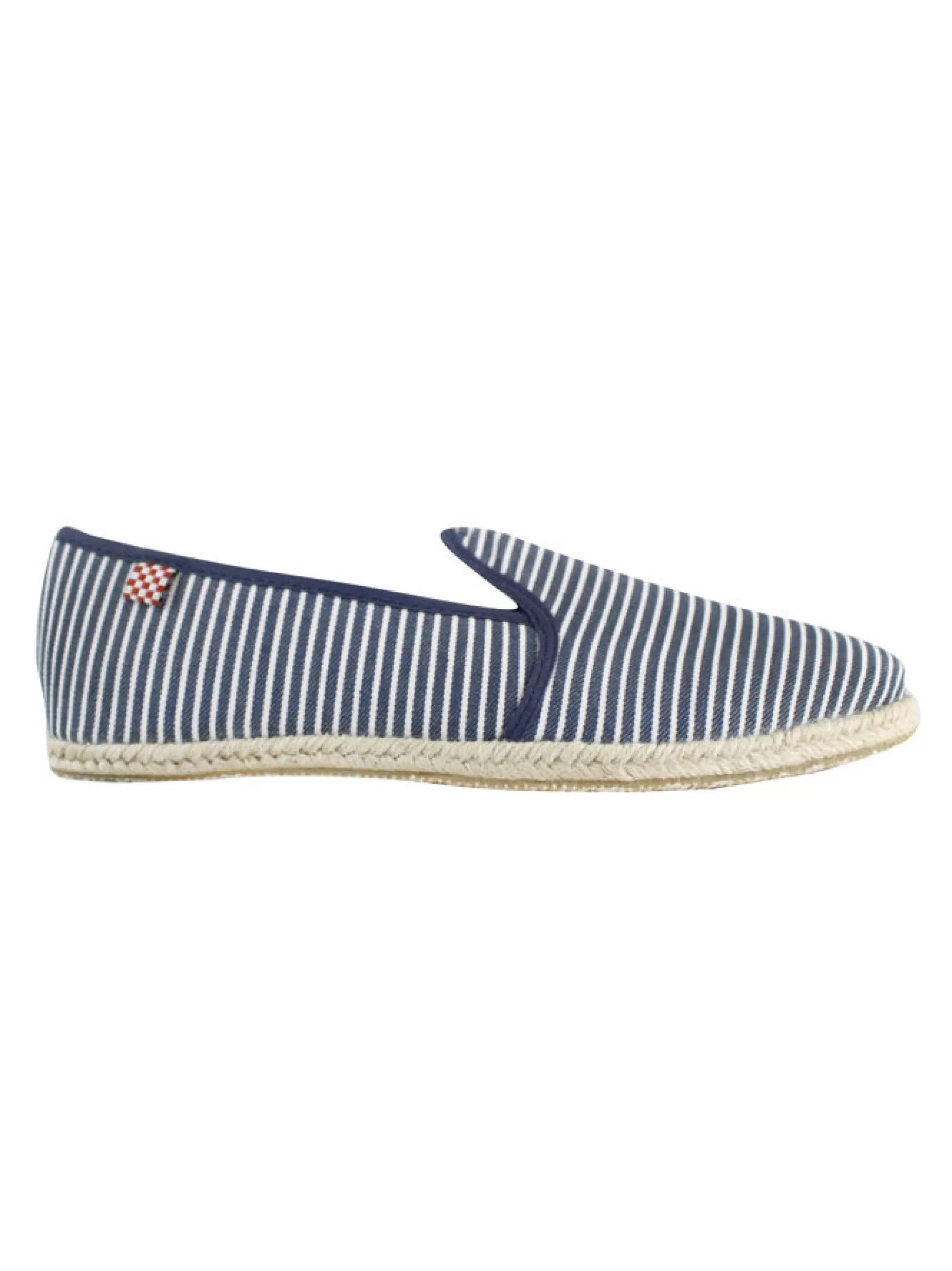 MC2 Saint Barth White and Blue Striped Canvas Shoes Flash Sale