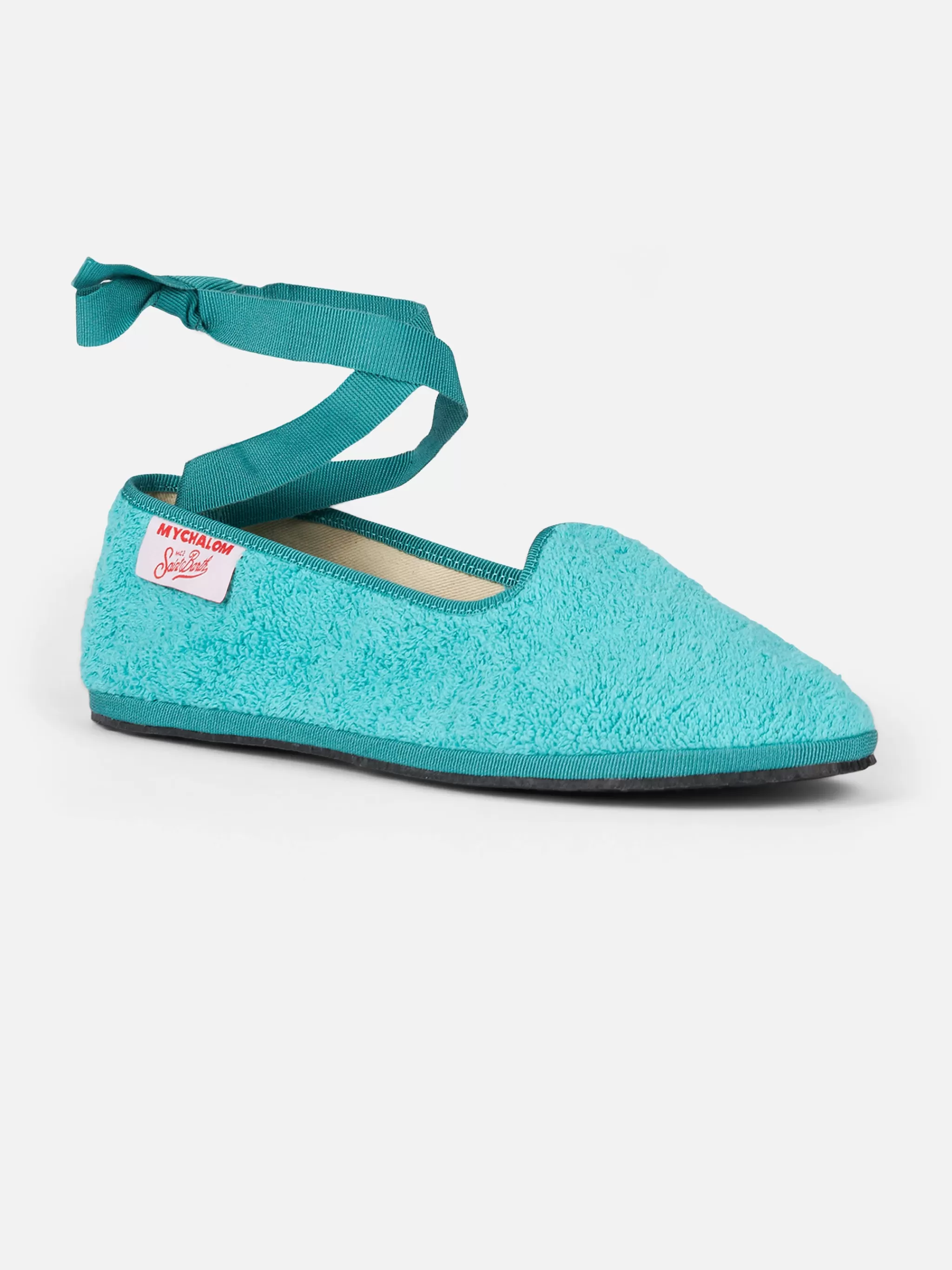 MC2 Saint Barth Woman aquamarine terry slipper loafers | MY CHALOM SPECIAL EDITION Online