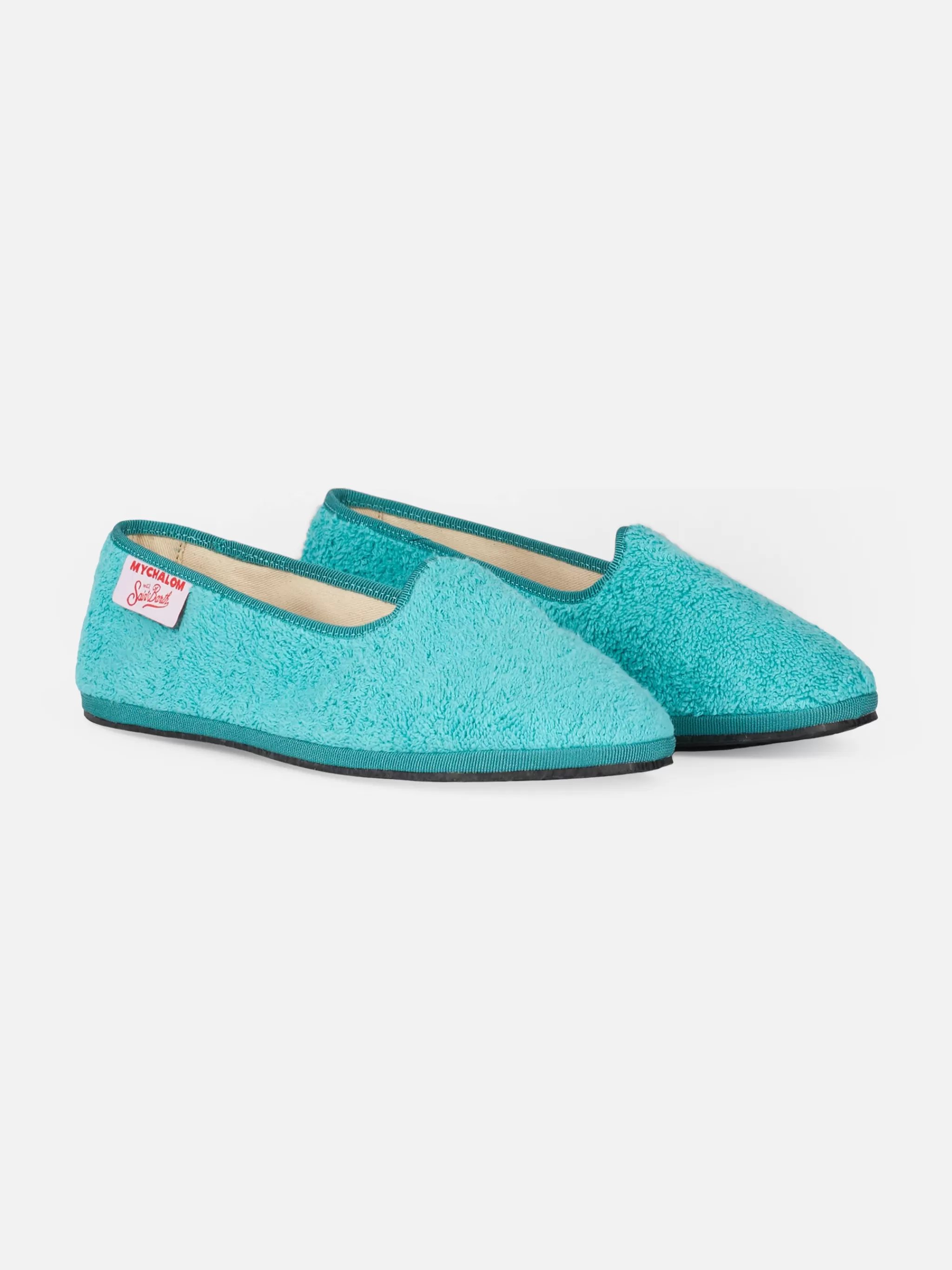 MC2 Saint Barth Woman aquamarine terry slipper loafers | MY CHALOM SPECIAL EDITION Online