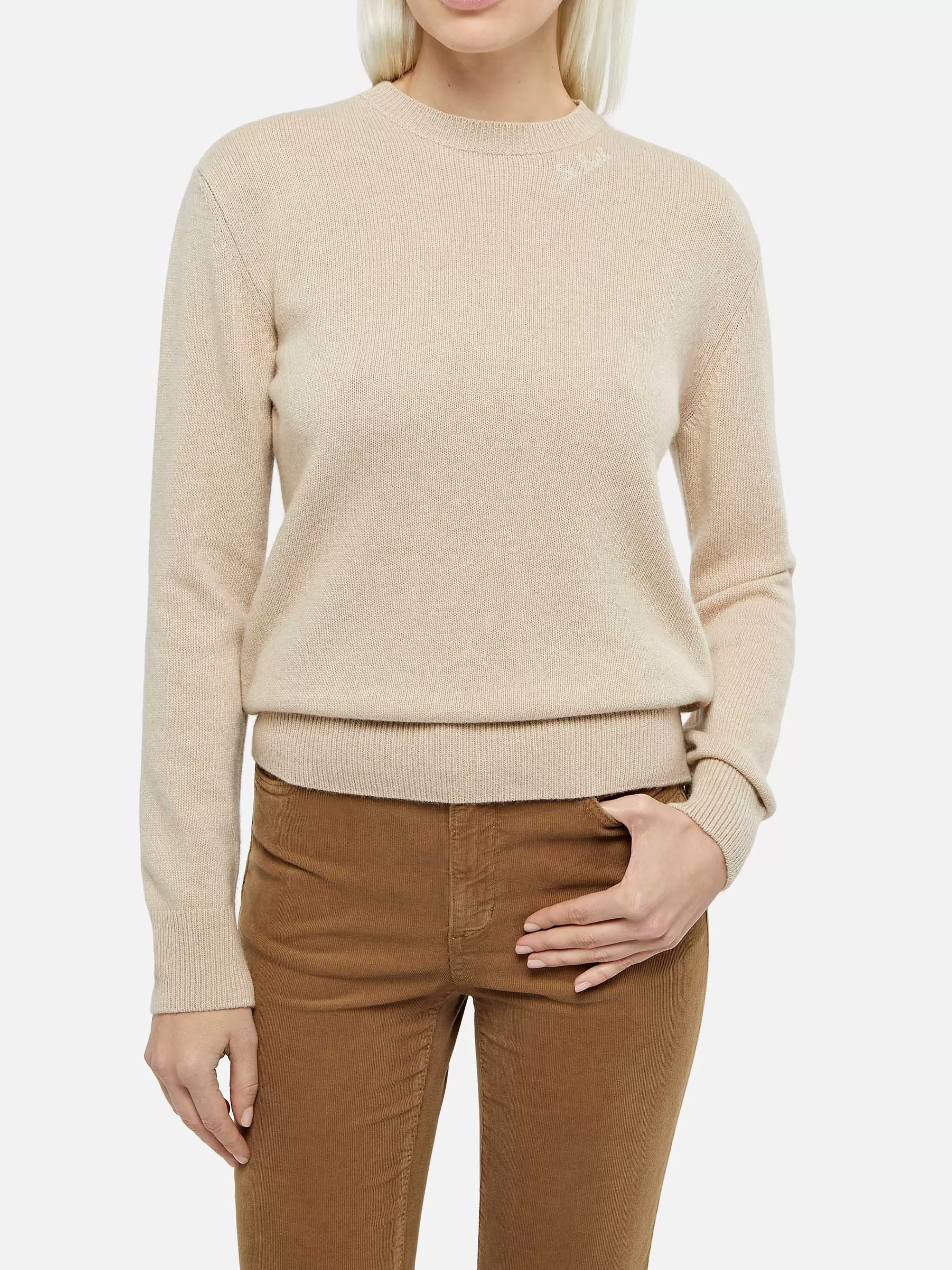 MC2 Saint Barth Woman beige cashmere blend sweater Sorbonne New