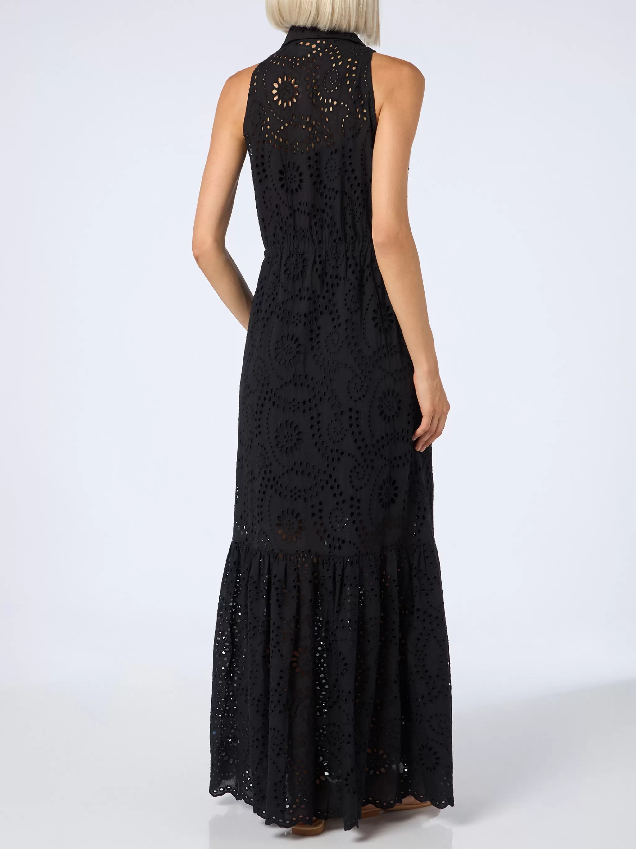 MC2 Saint Barth Woman black Sangallo lace halterneck dress Best