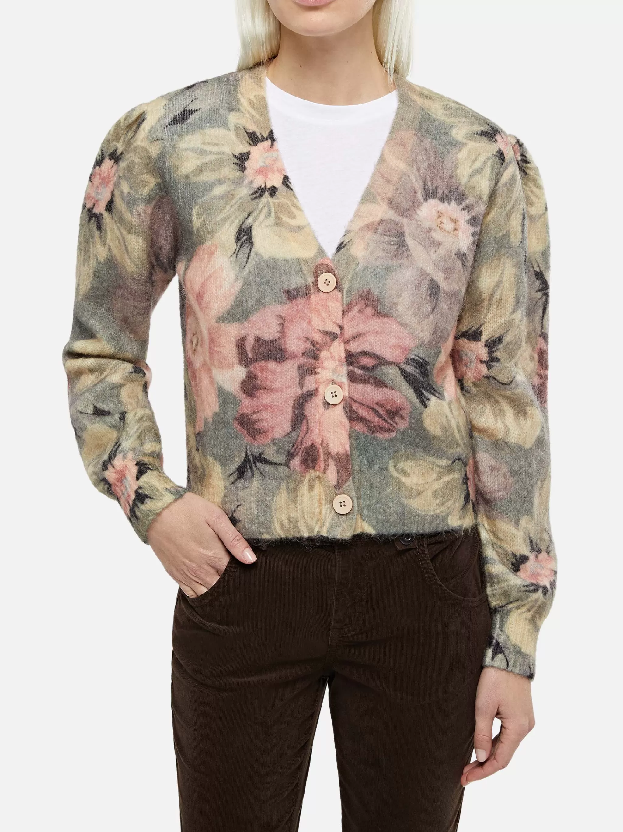 MC2 Saint Barth Woman cardigan Lyza with flowers print Store