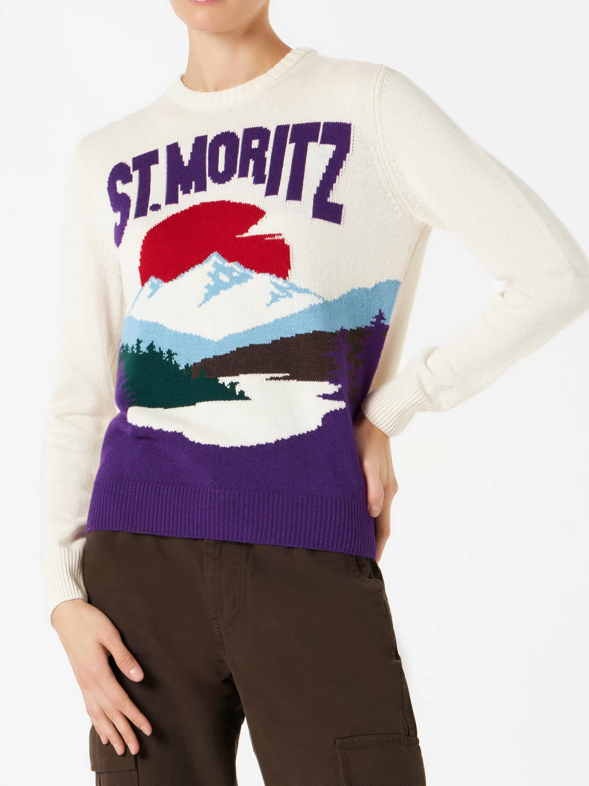 MC2 Saint Barth Woman crewneck sweater with St.Moritz Shop