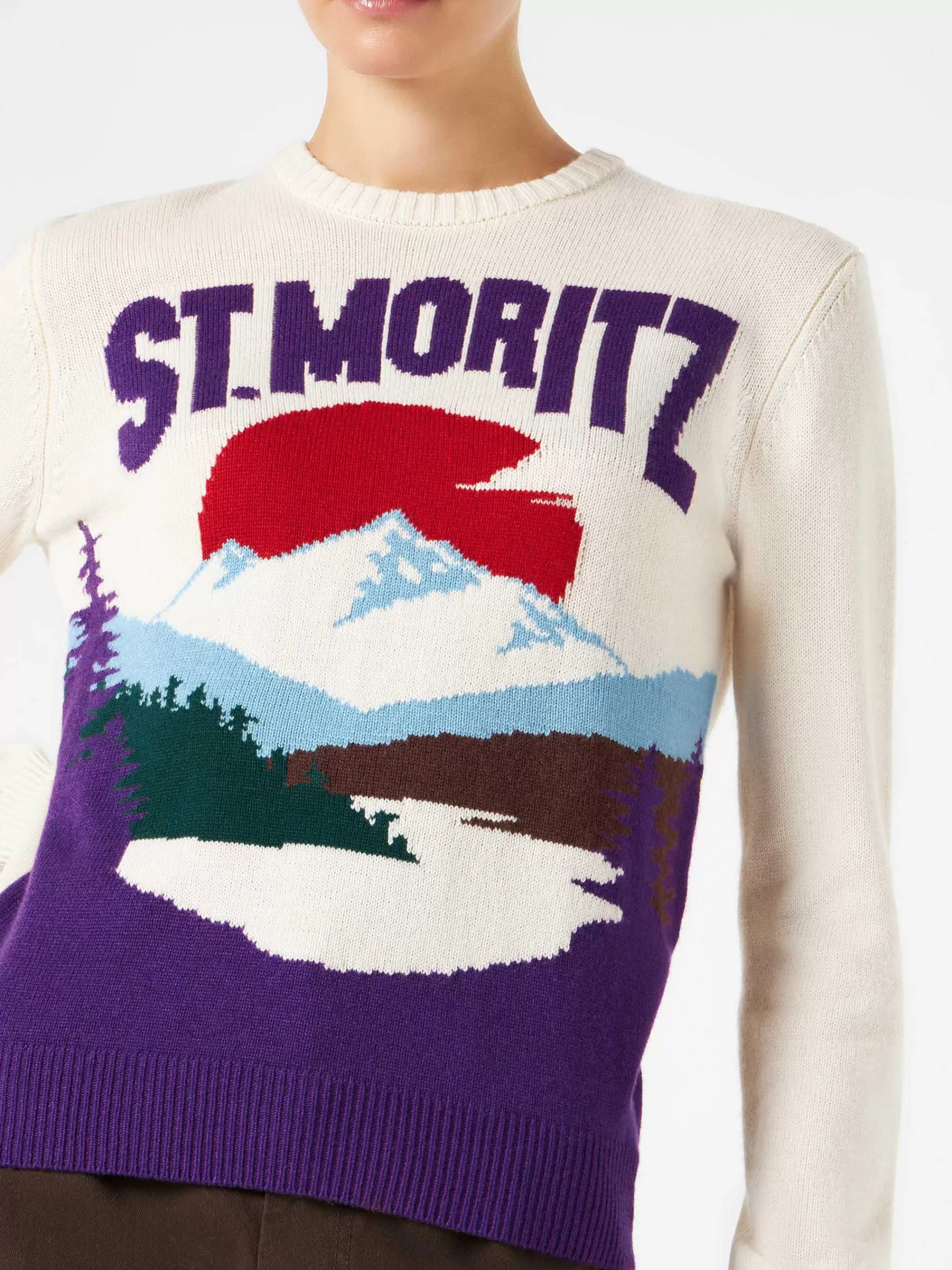 MC2 Saint Barth Woman crewneck sweater with St.Moritz Shop