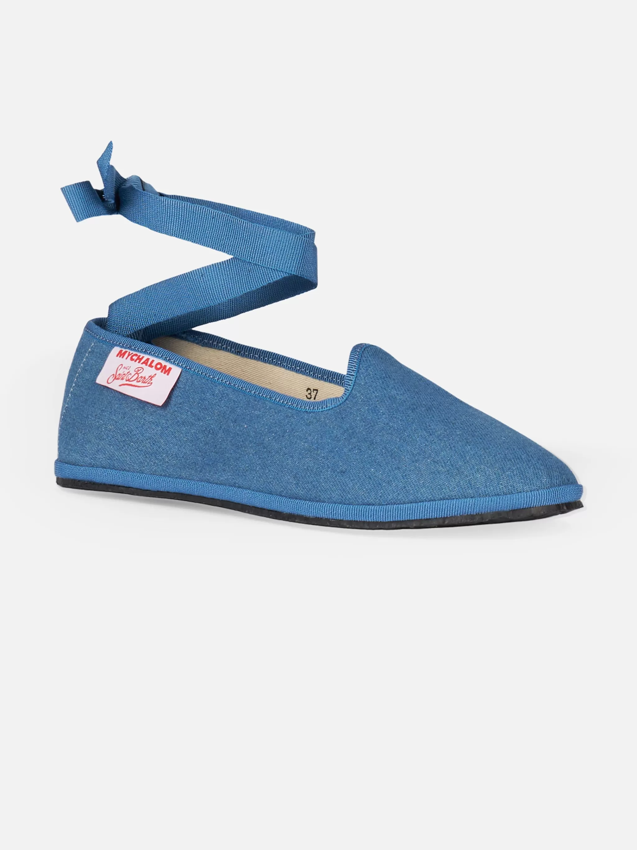 MC2 Saint Barth Woman denim slipper loafers | MY CHALOM SPECIAL EDITION Outlet