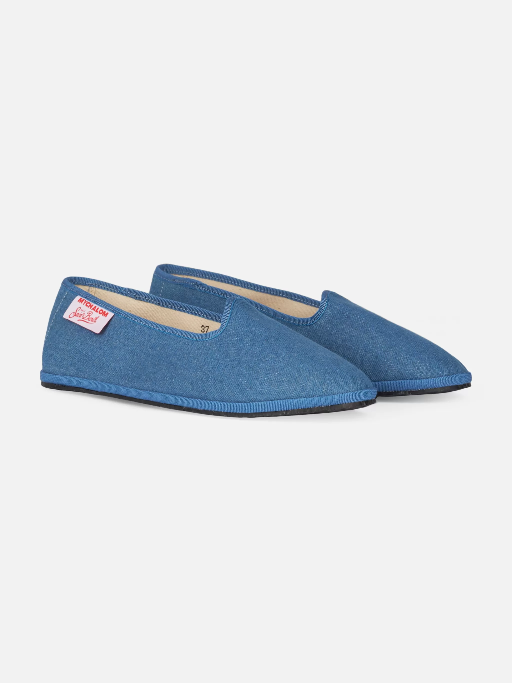 MC2 Saint Barth Woman denim slipper loafers | MY CHALOM SPECIAL EDITION Outlet