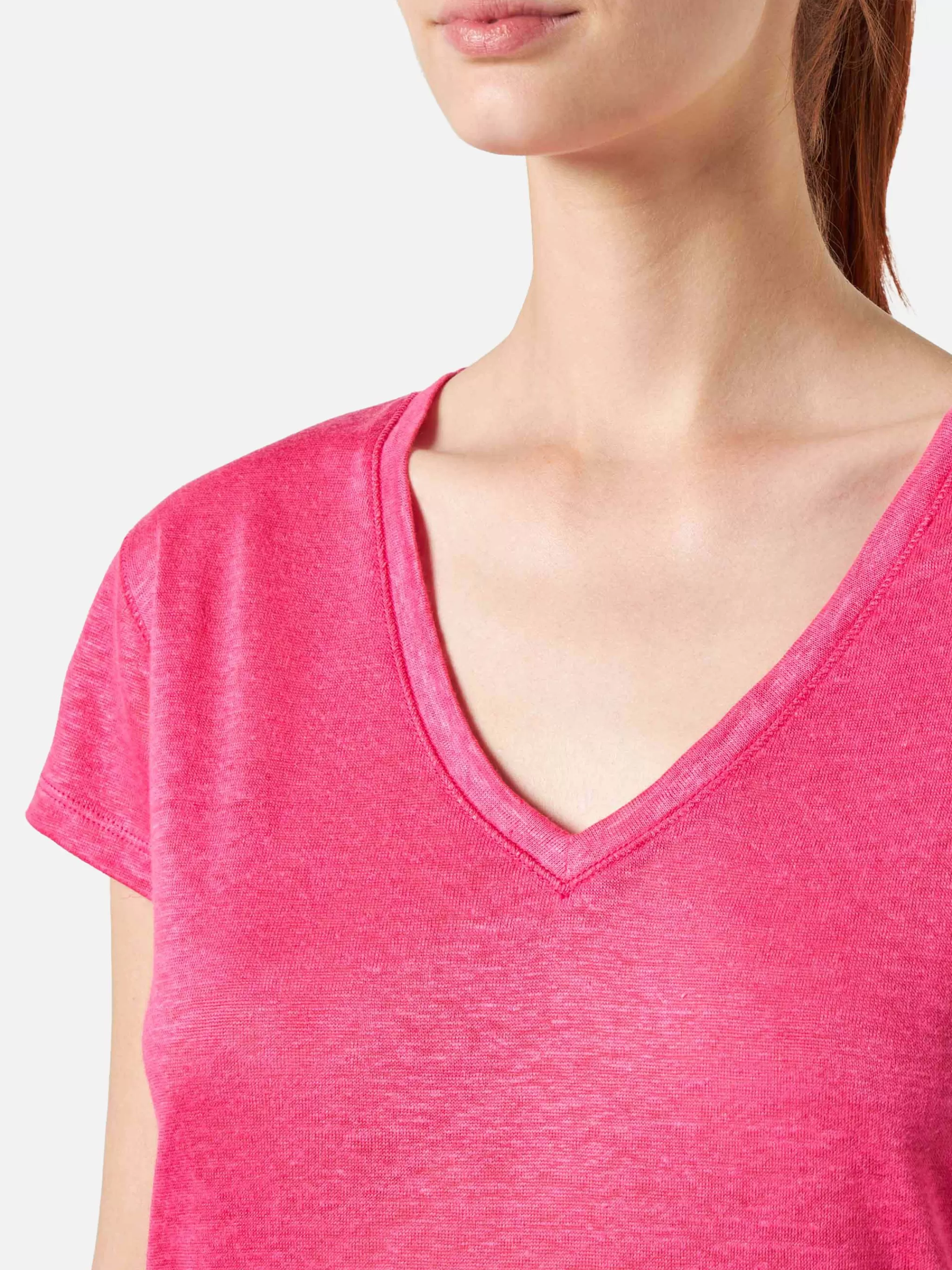 MC2 Saint Barth Woman fuchsia linen t-shirt Discount