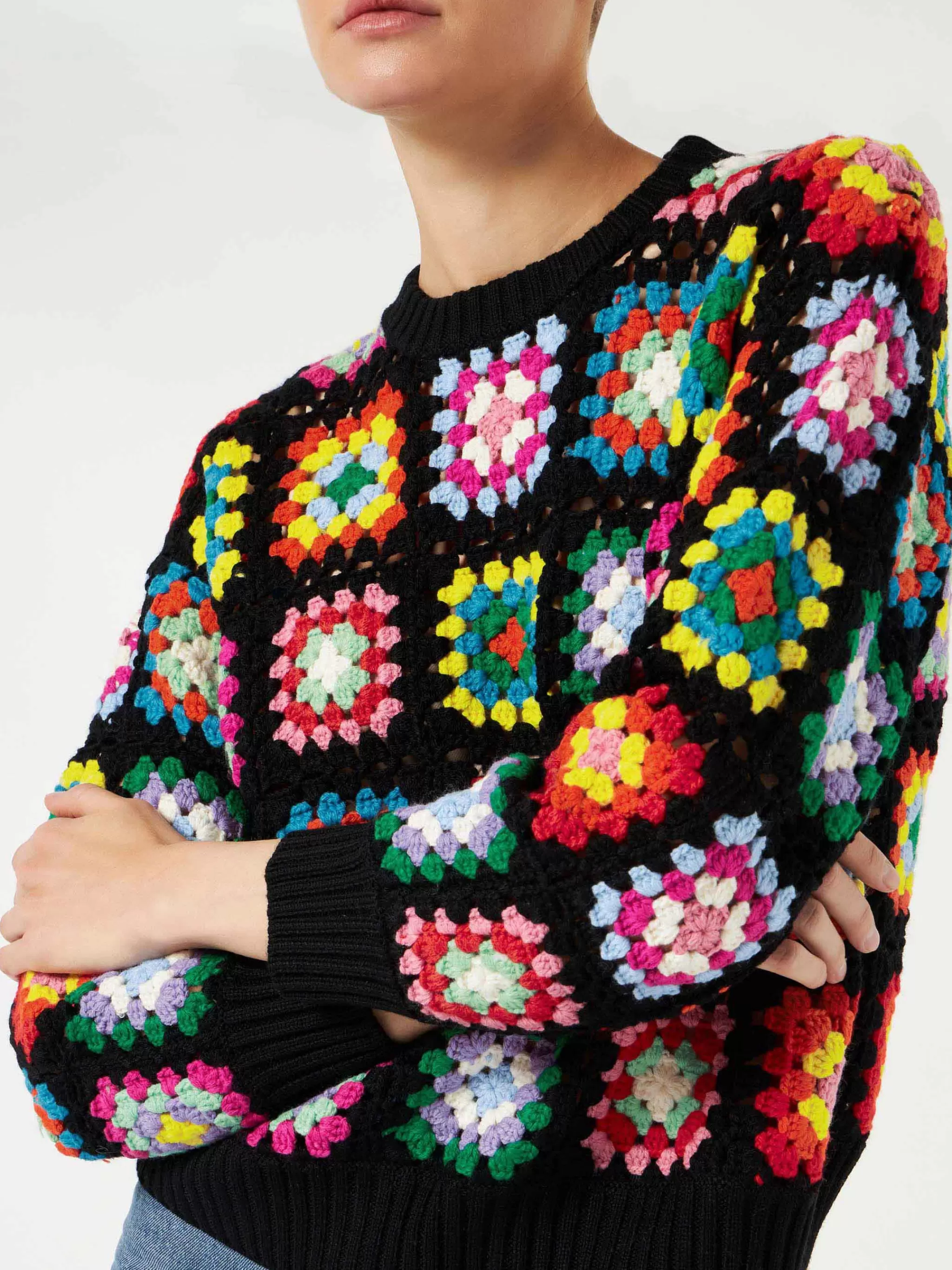 MC2 Saint Barth Woman multicolor crochet sweater Shop