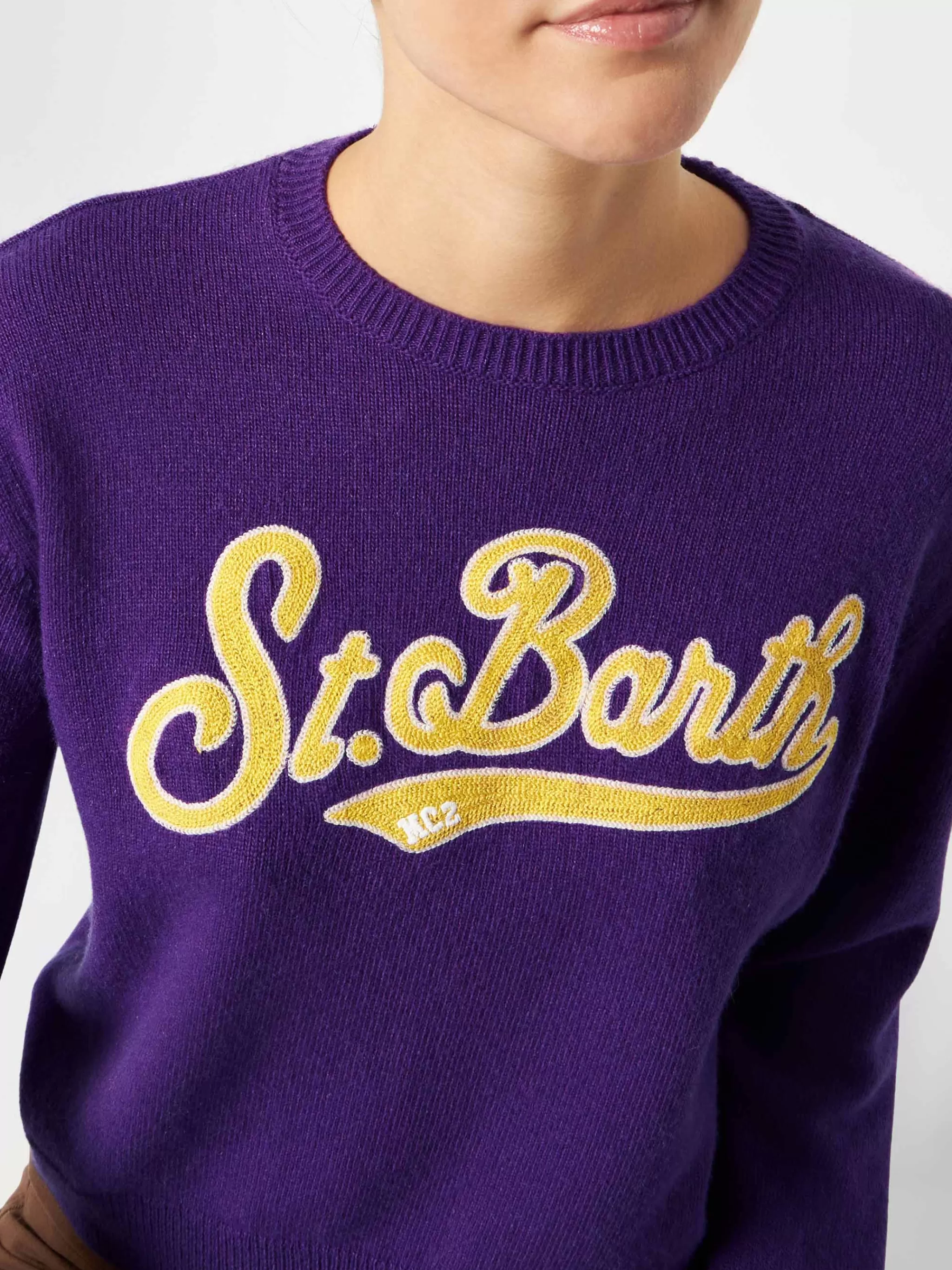 MC2 Saint Barth Woman purple cropped sweater Online