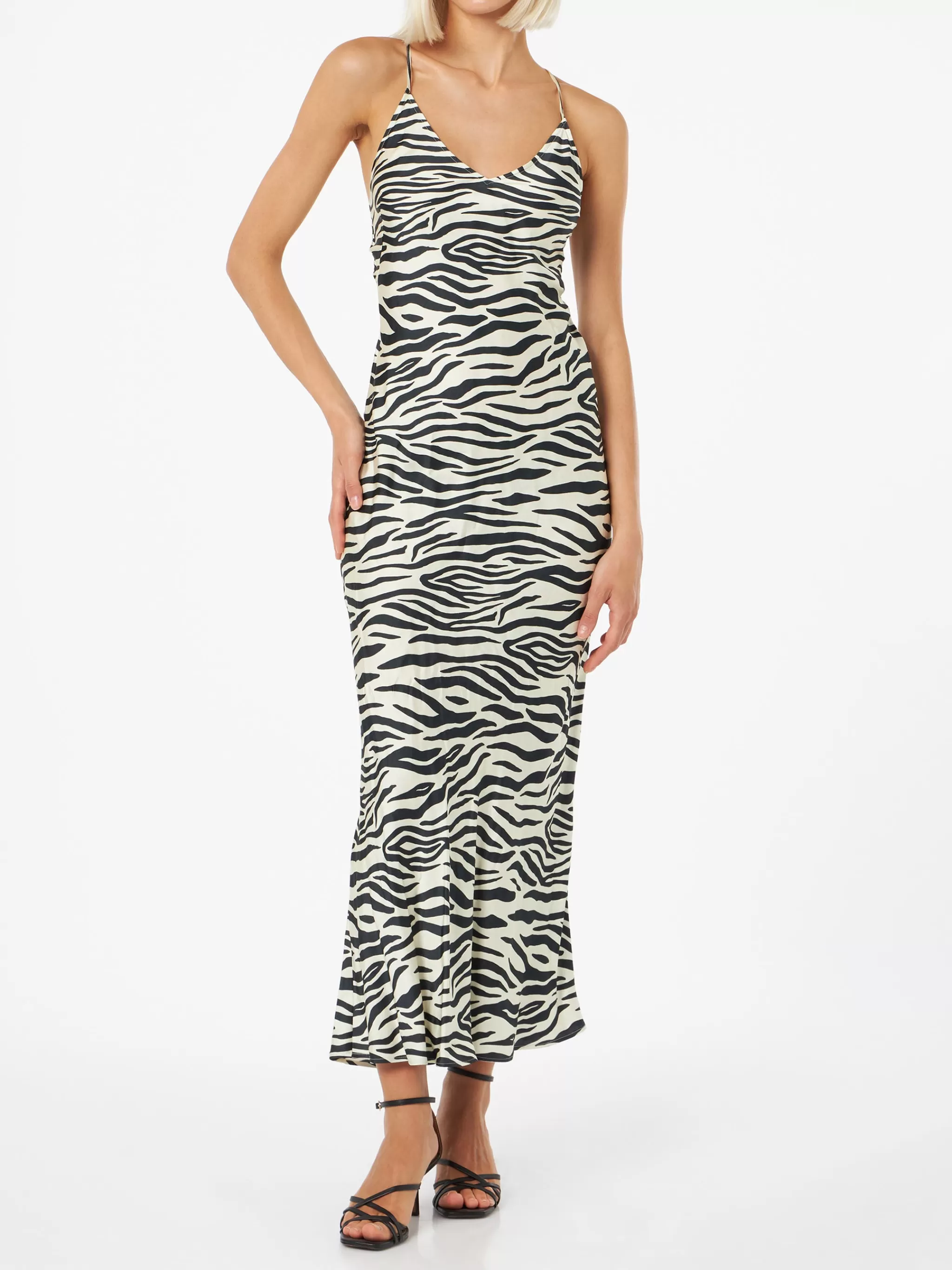 MC2 Saint Barth Woman satin zebra slip dress Eydis Best Sale