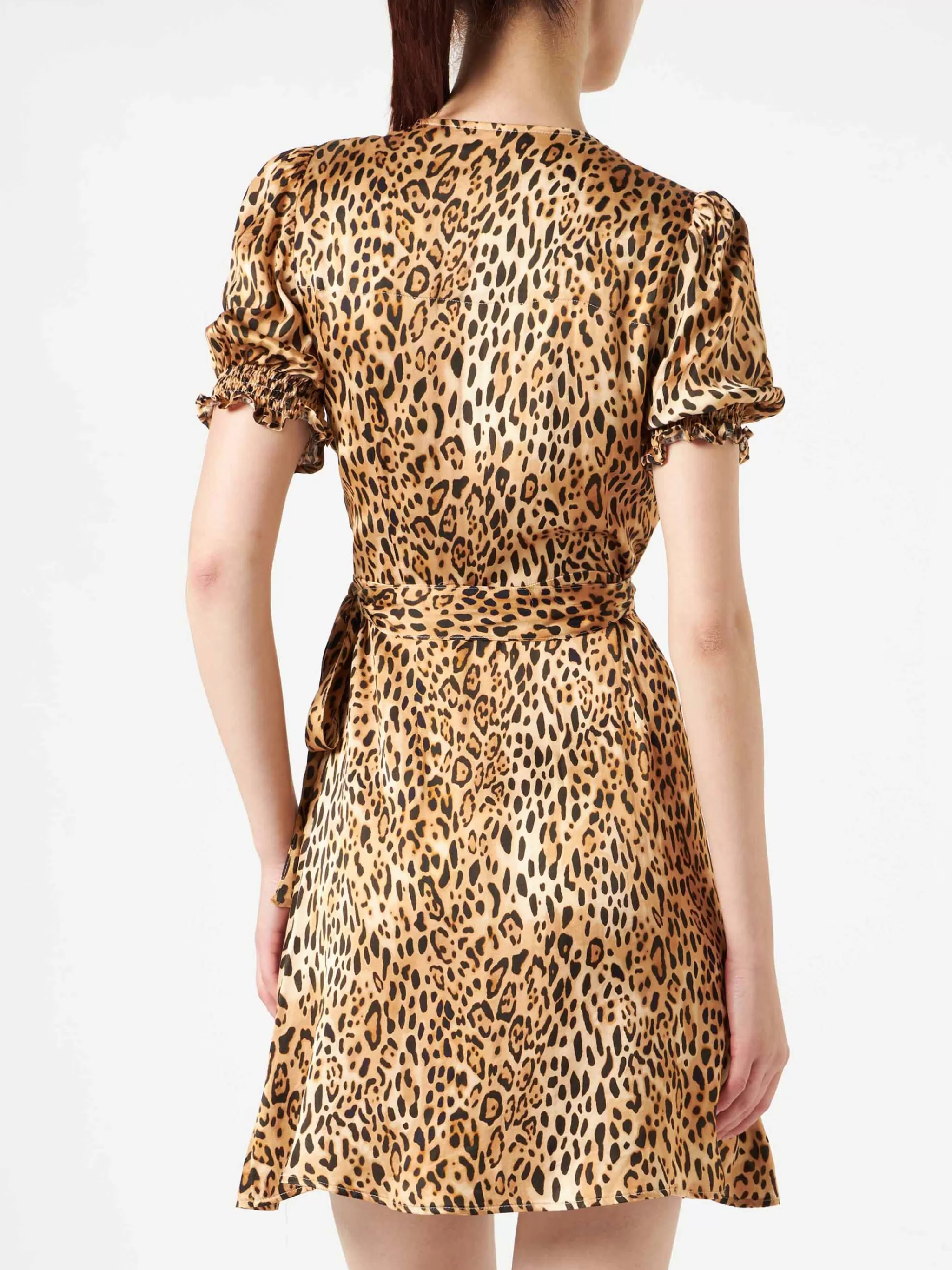 MC2 Saint Barth Woman short dress with leopard print Best