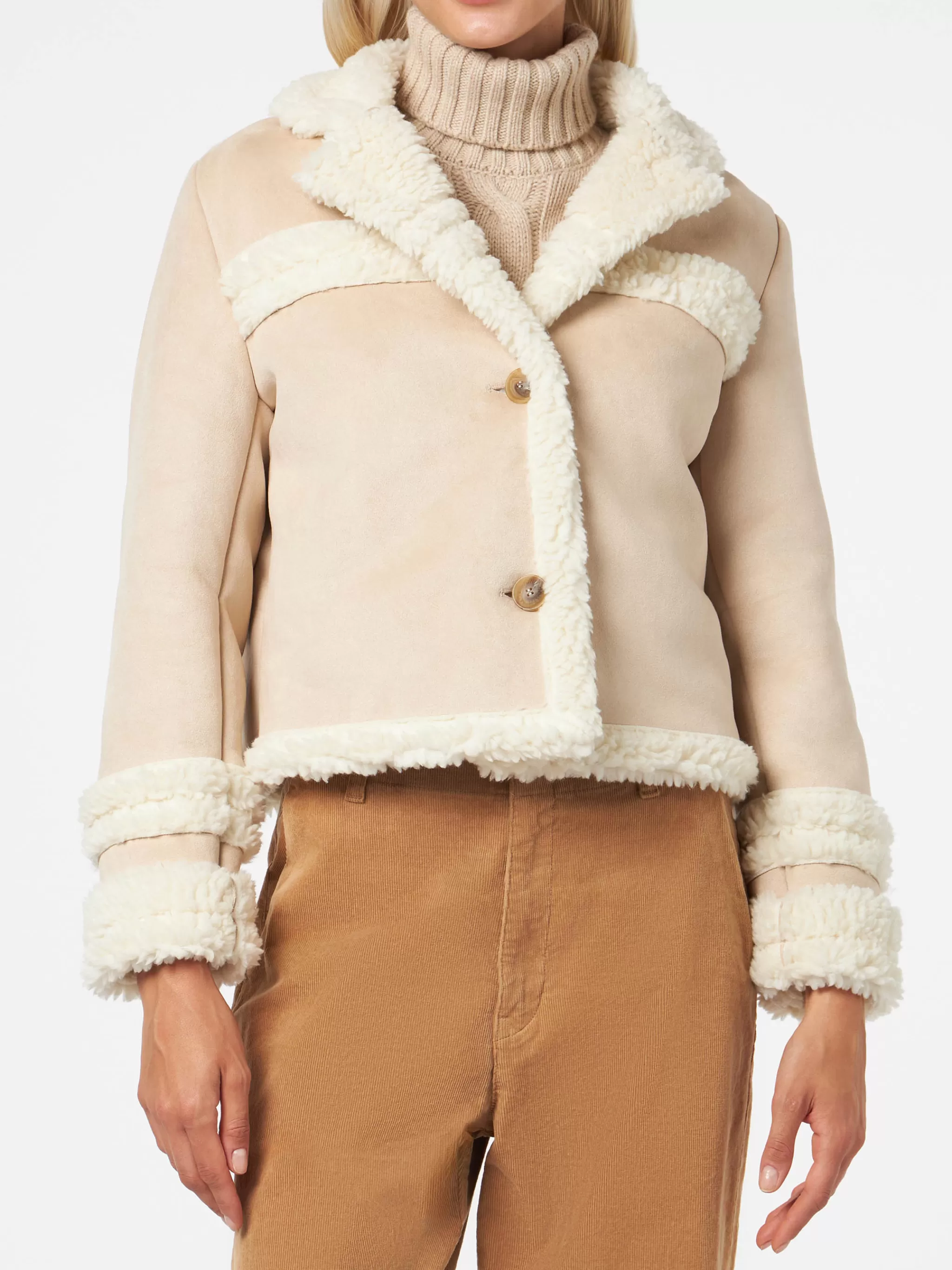 MC2 Saint Barth Woman short shearling-like jacket Sale