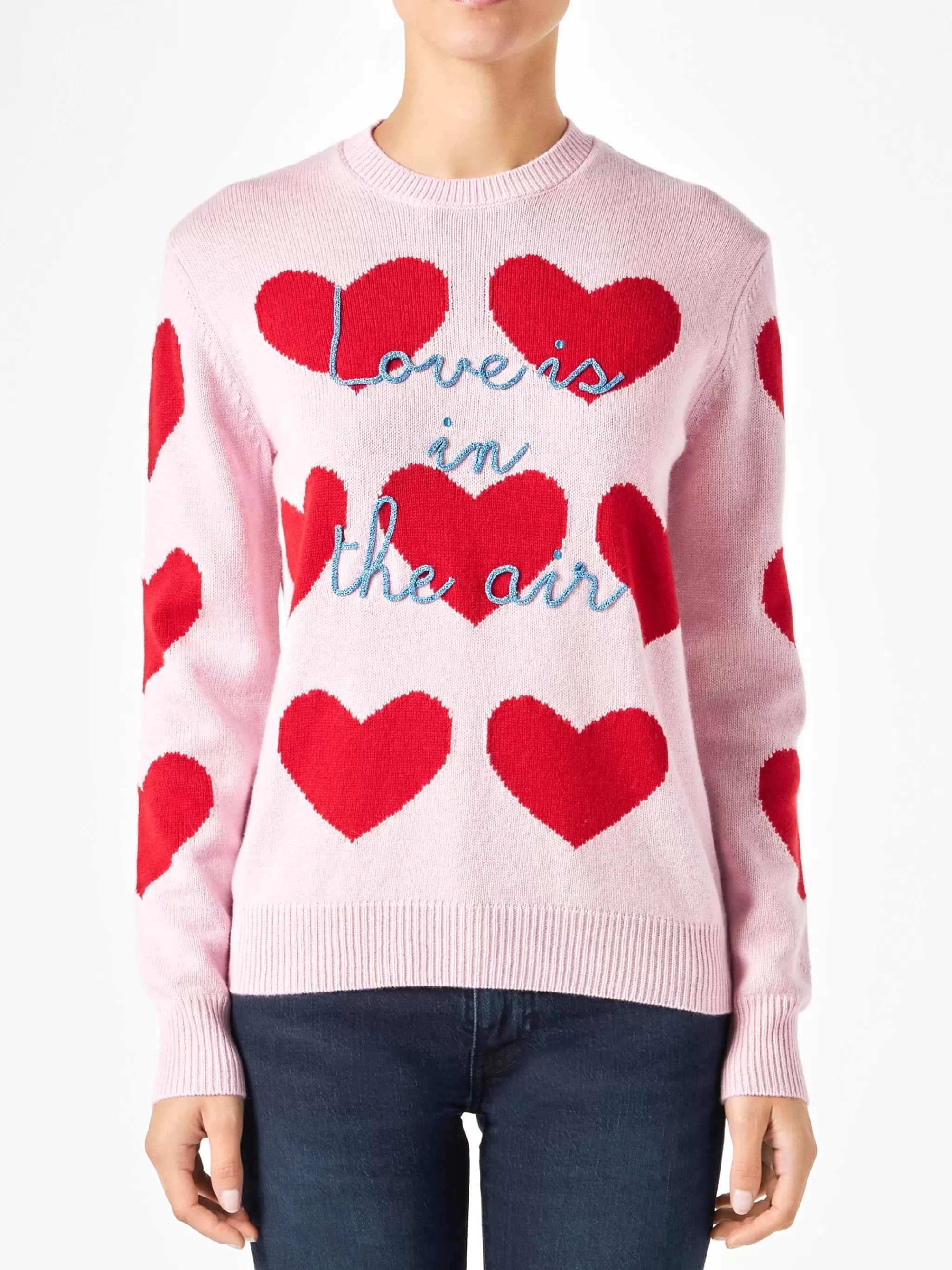 MC2 Saint Barth Woman sweater with heart print Best Sale