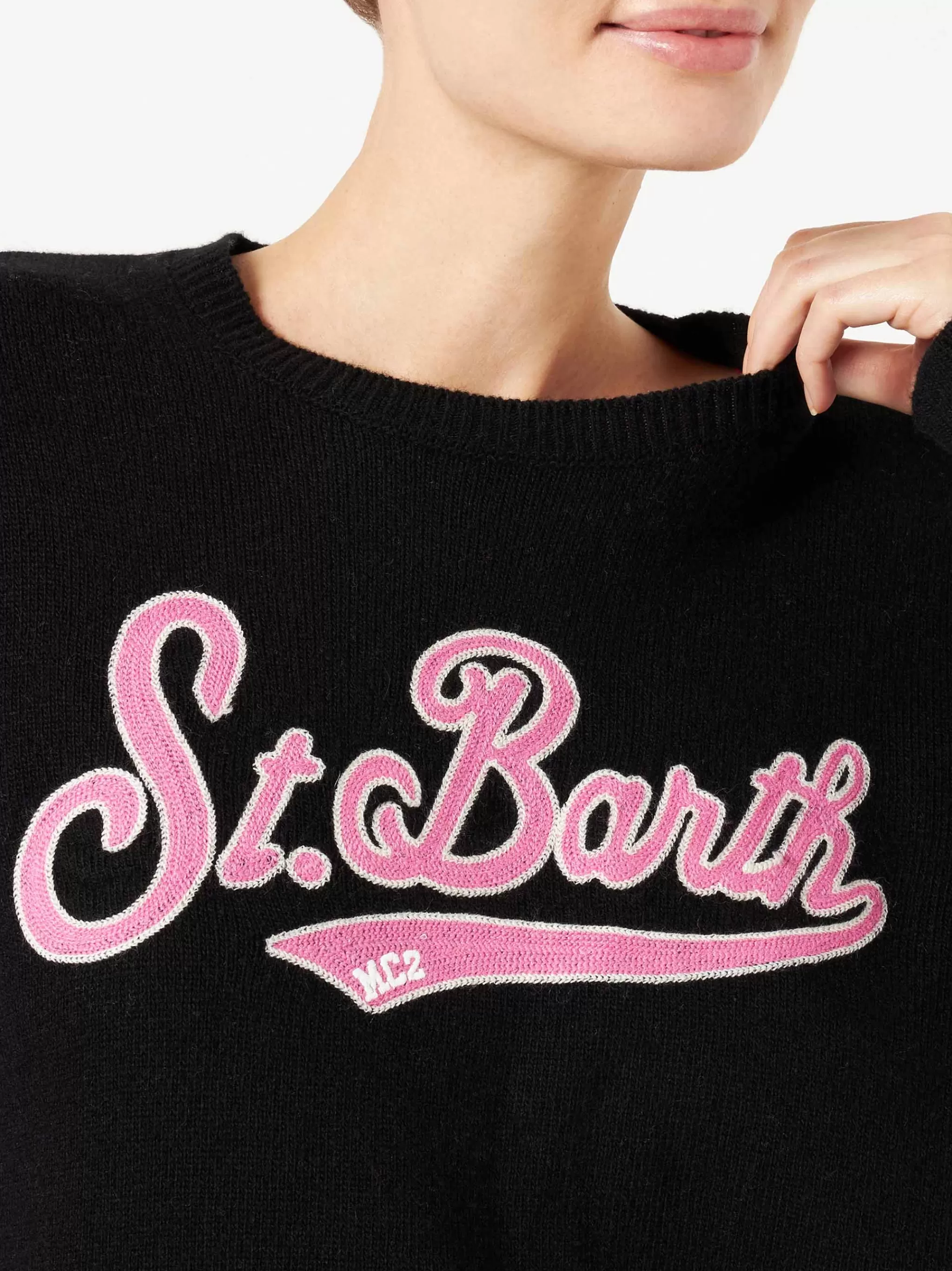 MC2 Saint Barth Woman sweater with Saint Barth terry logo Best